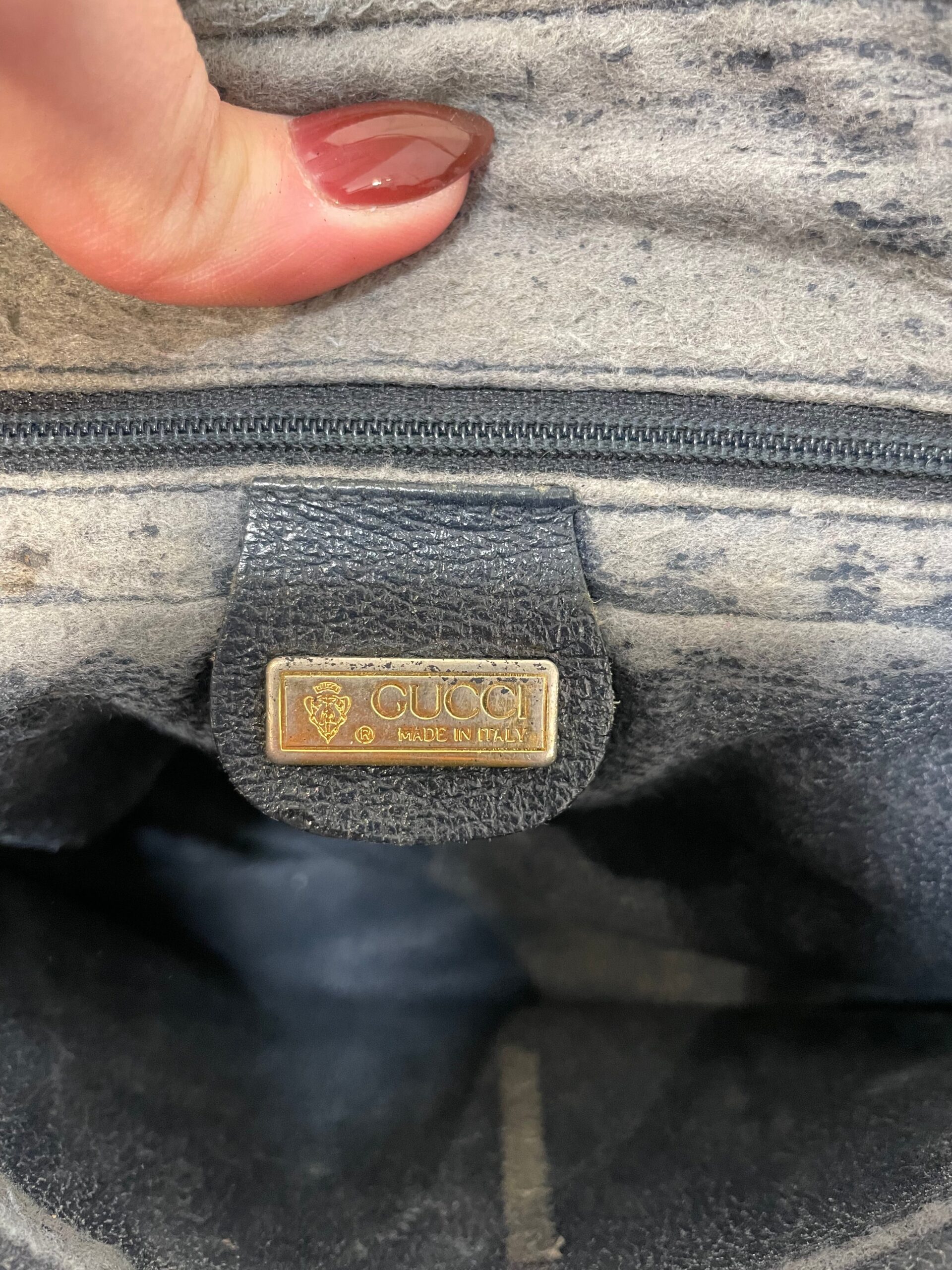 GUCCI/Cross Body Bag/Monogram/Leather/NVY/OPHIDIA WEB STRIPE