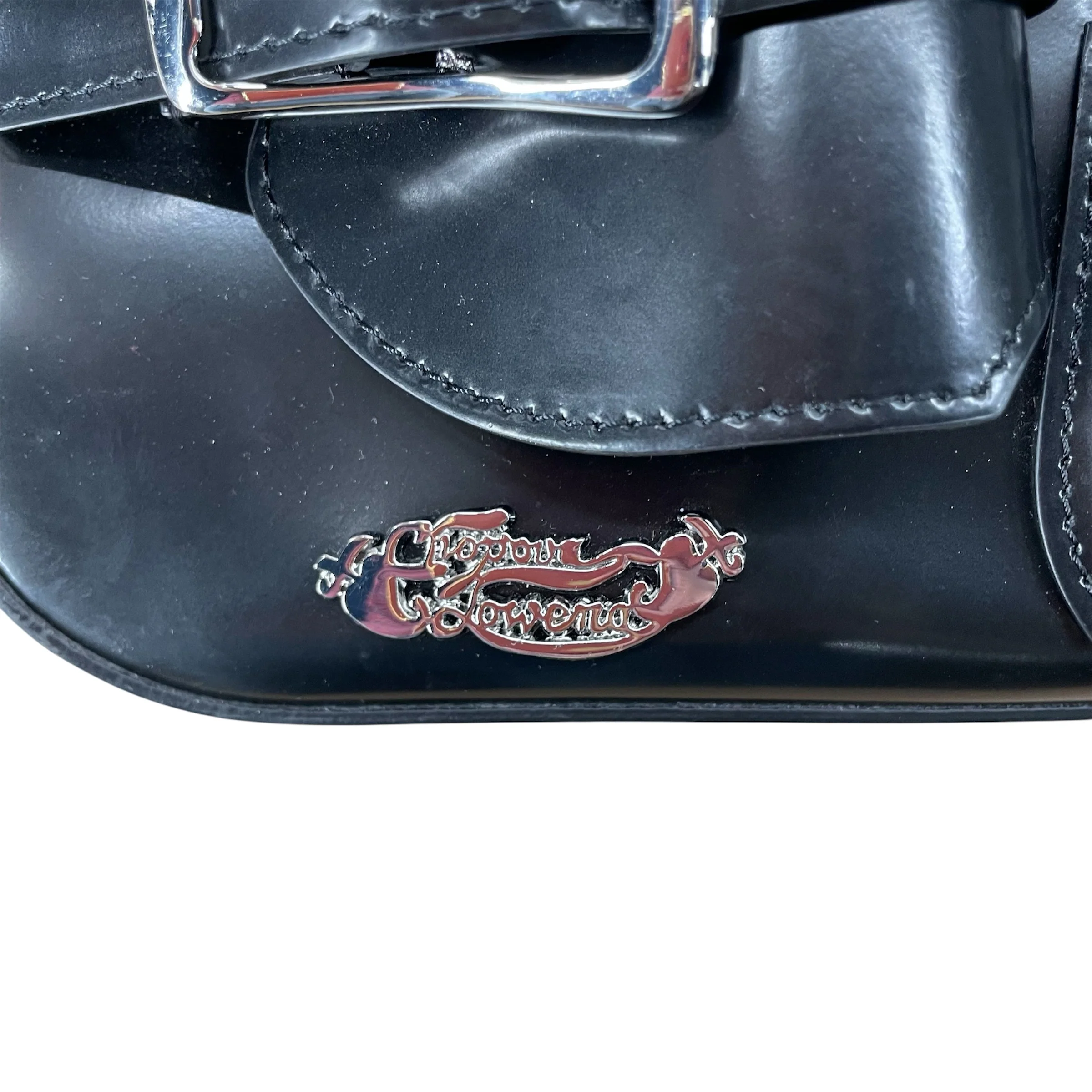 CHOPOVA LOWENA/Hand Bag/Leather/BLK/SOFIA PATENT LEATHER BAG
