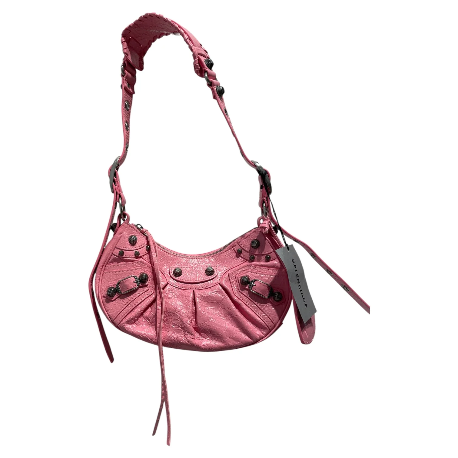 BALENCIAGA/Cross Body Bag/Leather/PNK/Le Cagole XS Shoulder Bag