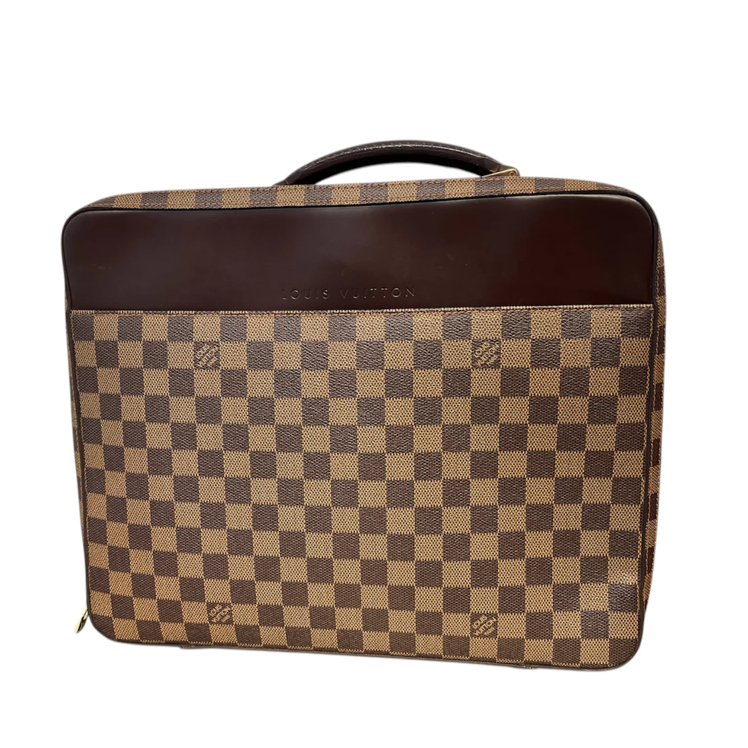 LOUIS VUITTON/Cross Body Bag/Leather/BRW/PORTE ORDINATEUR CROSSBODY