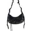 BALENCIAGA/Bag/Lambskin/BLK/BLACK LAMBSKIN LEATHER CAGOLE