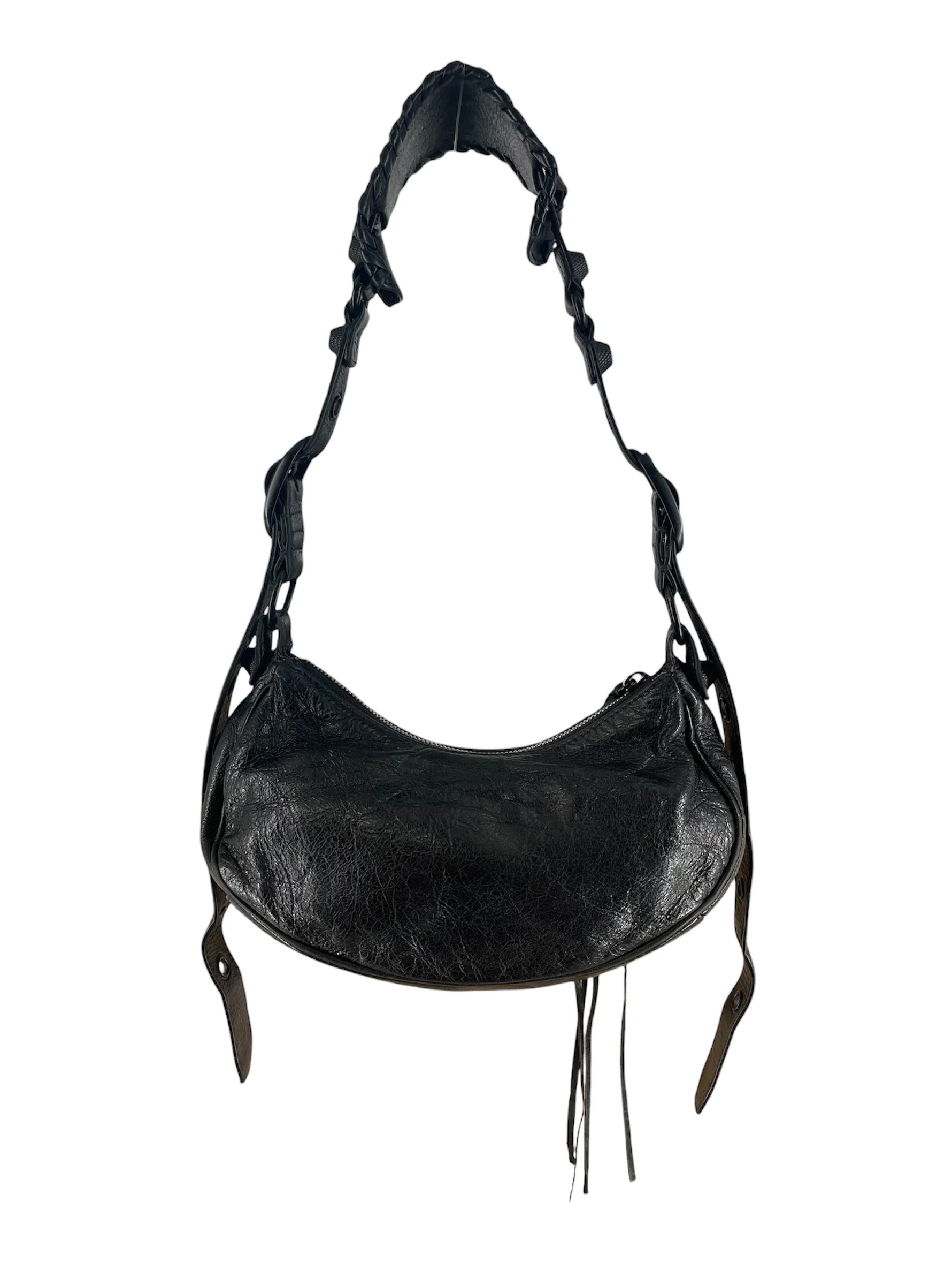 BALENCIAGA/Bag/Lambskin/BLK/BLACK LAMBSKIN LEATHER CAGOLE