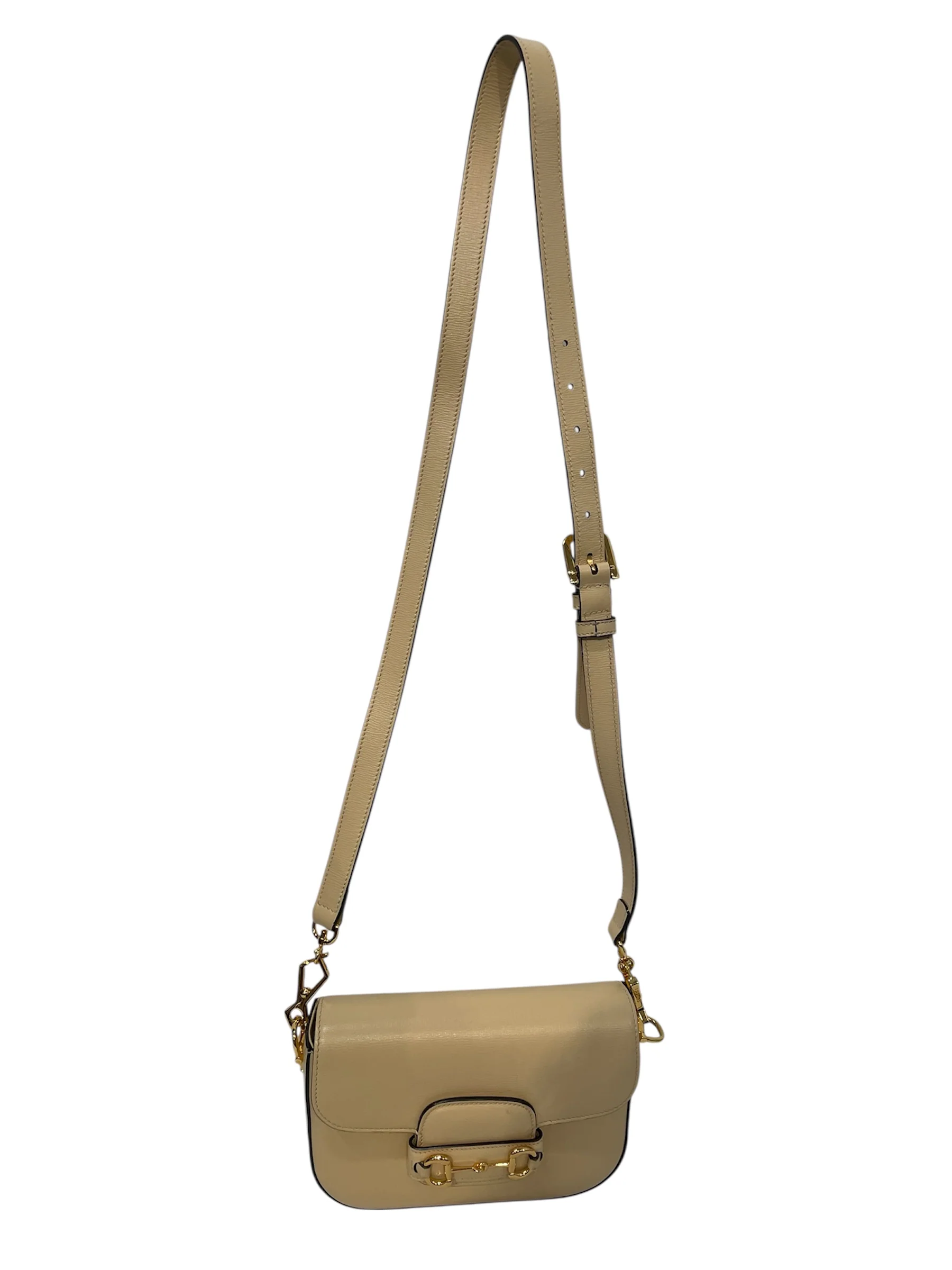 GUCCI/Cross Body Bag/Leather/CRM/Horsebit 1955
