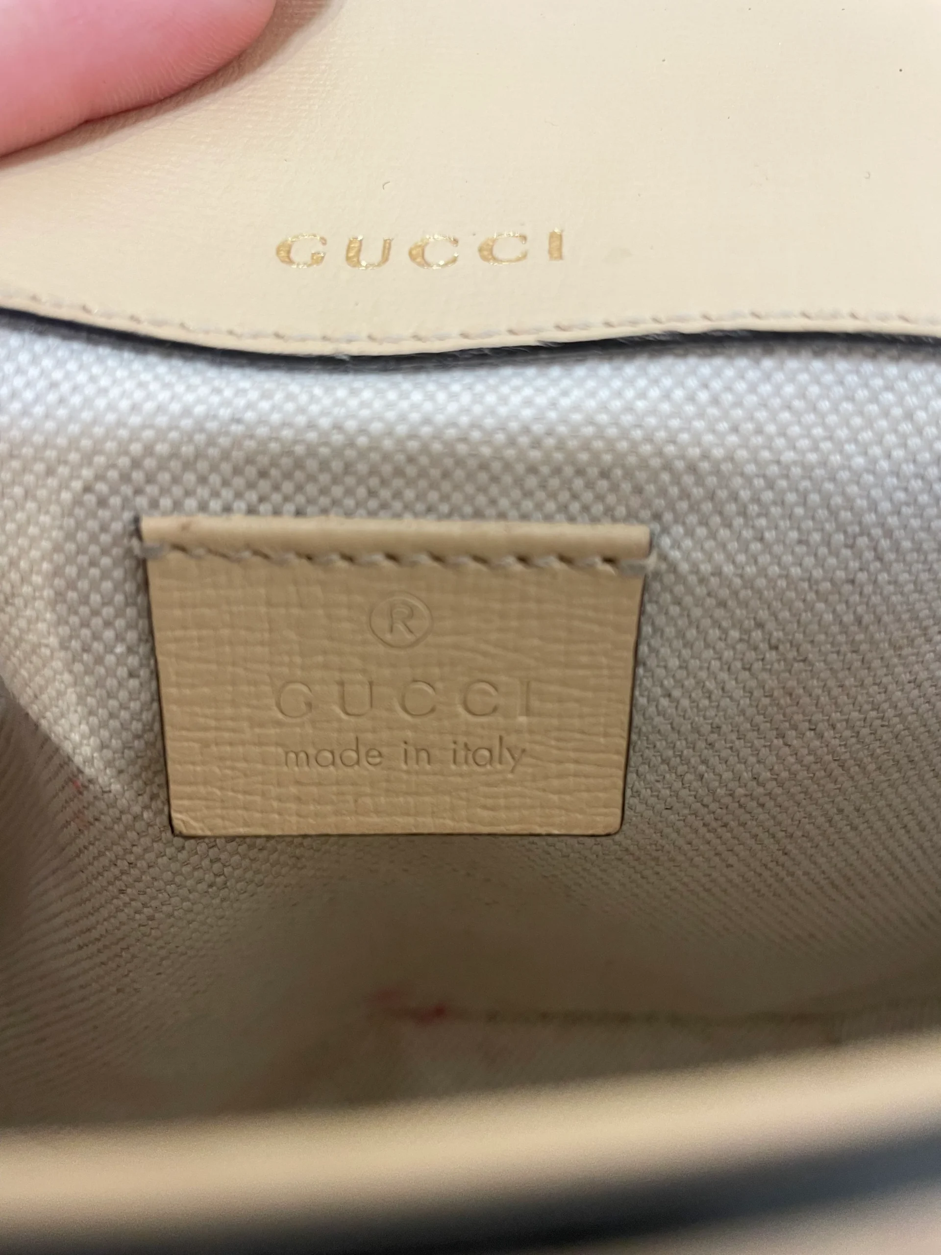 GUCCI/Cross Body Bag/Leather/CRM/Horsebit 1955