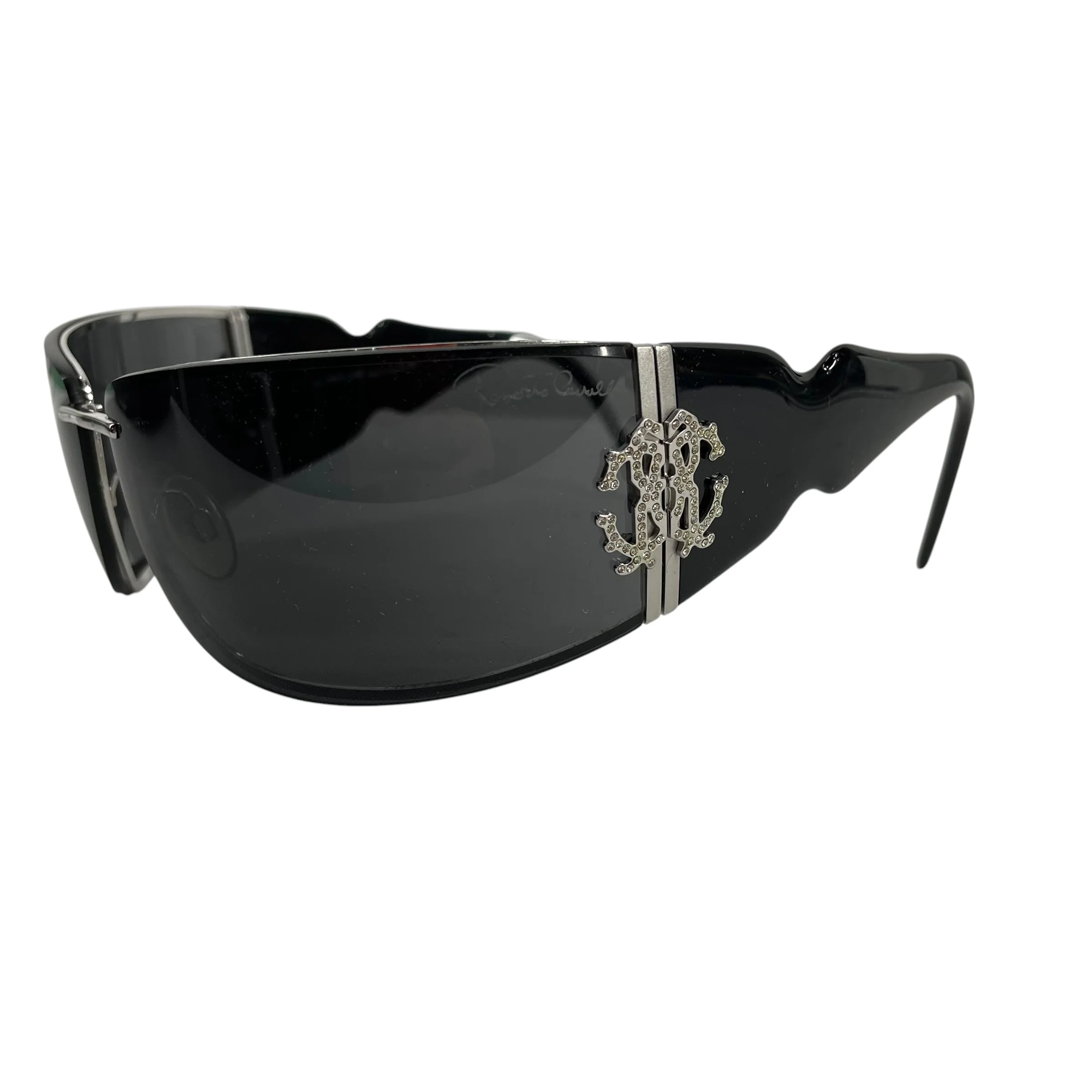 roberto cavalli/Sunglasses/Plastic/BLK/rhinetsone logo on side