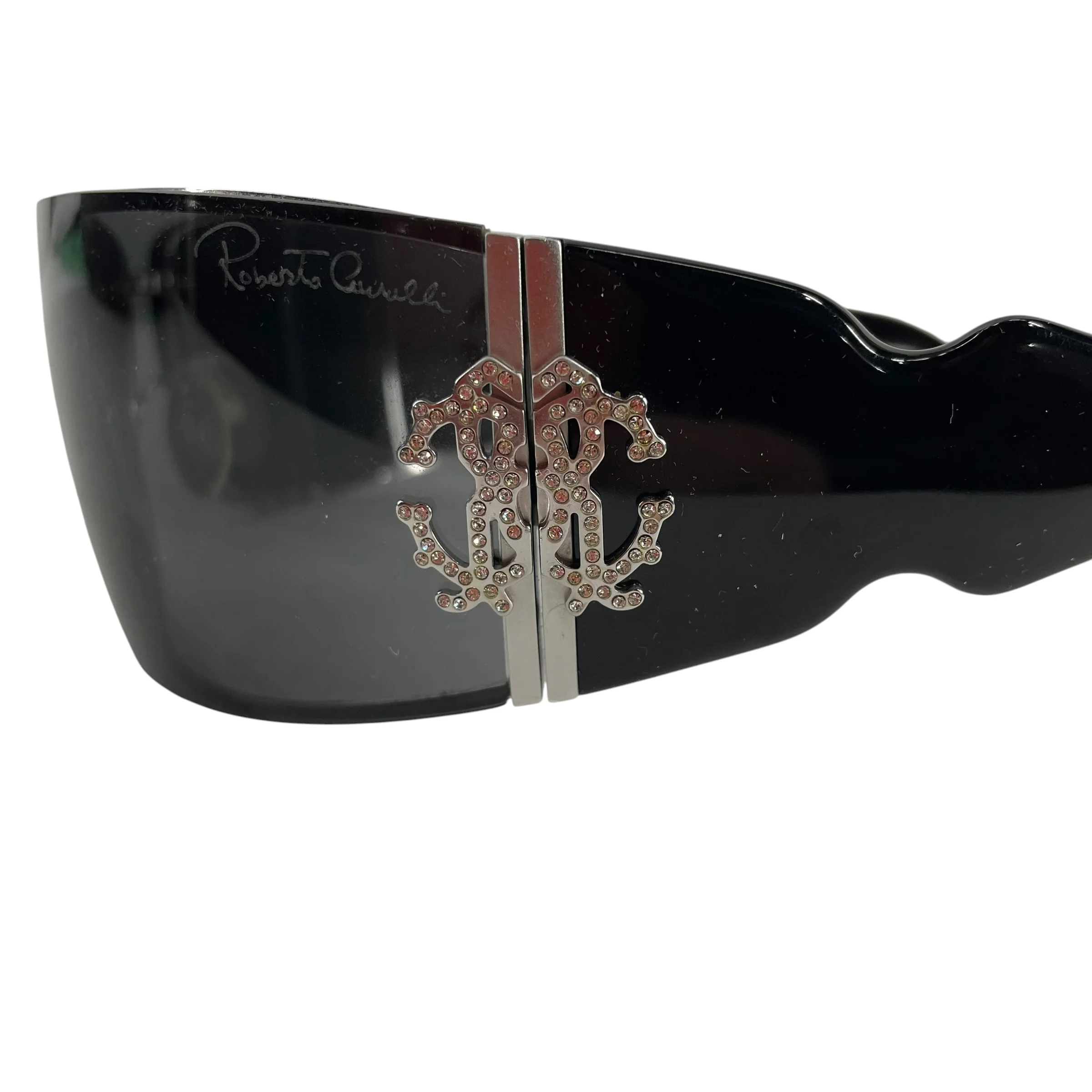 roberto cavalli/Sunglasses/Plastic/BLK/rhinetsone logo on side