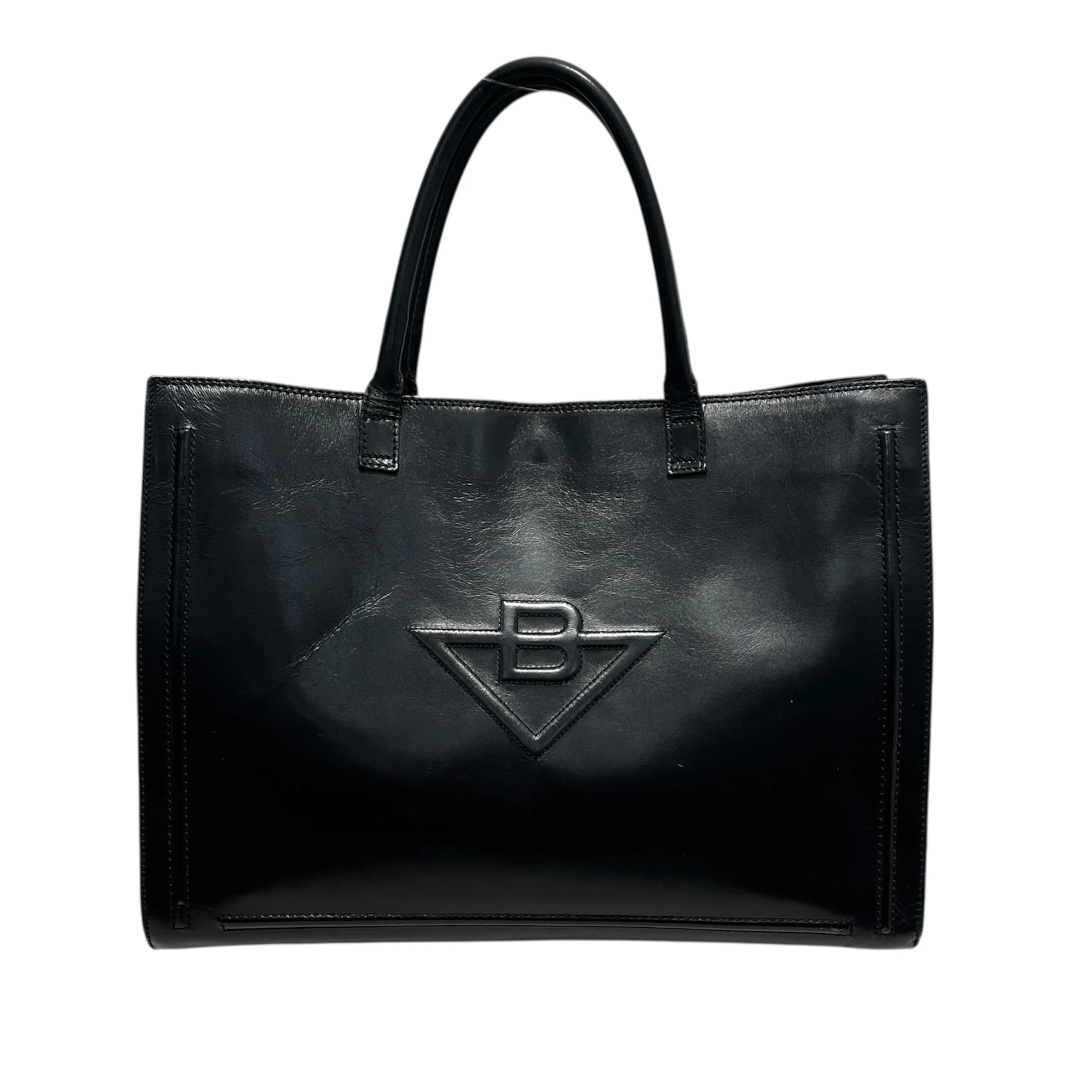 BOTTEGA VENETA/Hand Bag/Leather/BLK/LOGO
