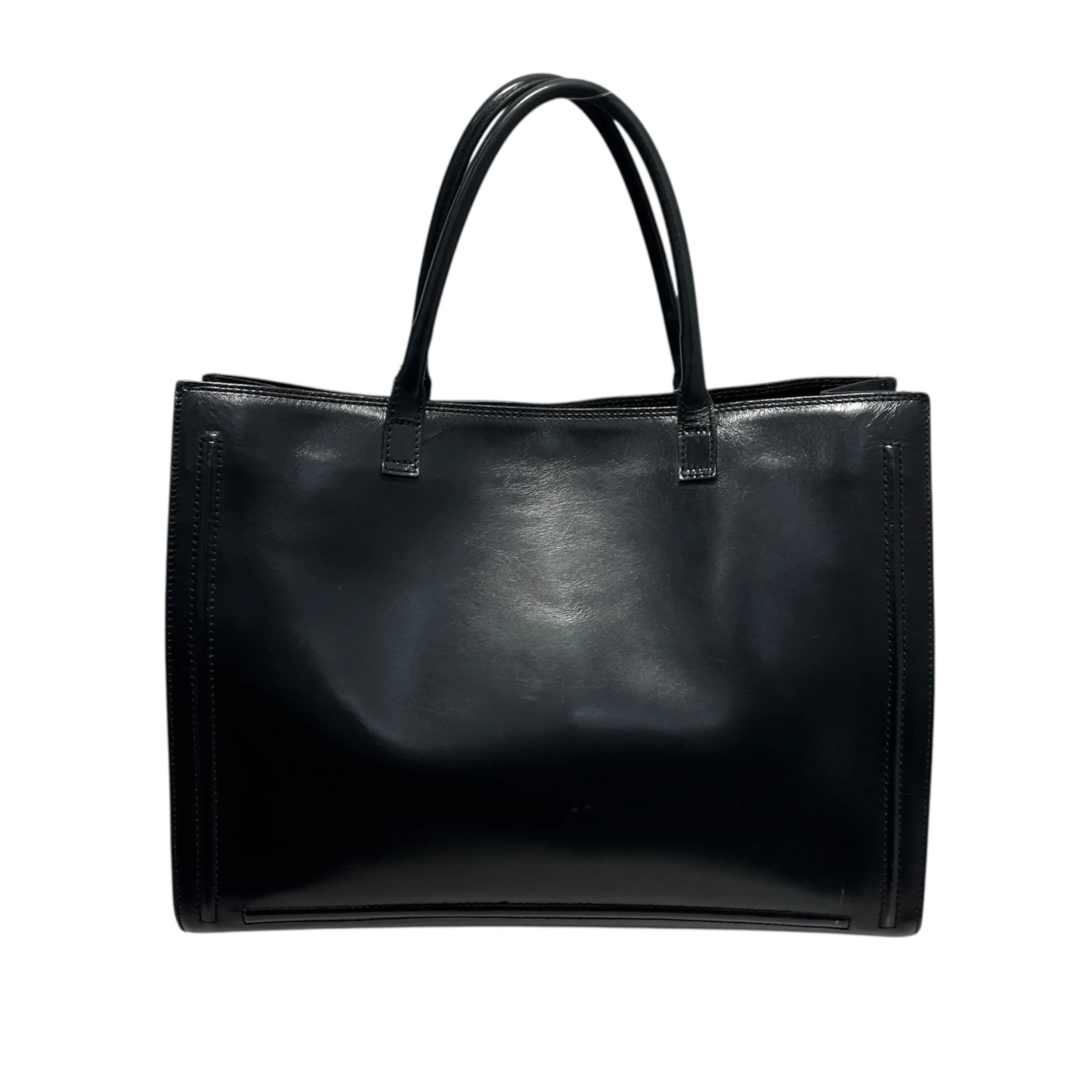 BOTTEGA VENETA/Hand Bag/Leather/BLK/LOGO