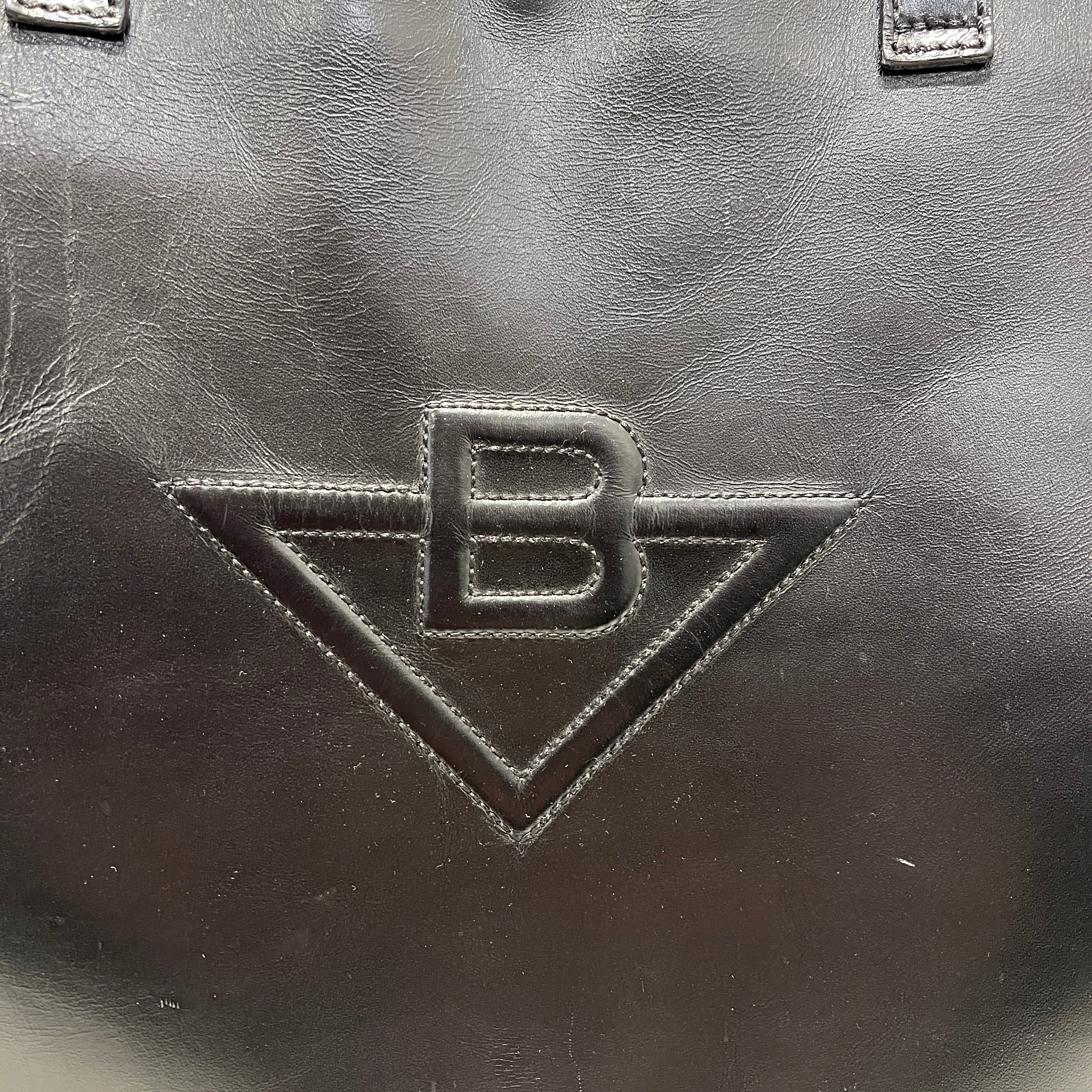 BOTTEGA VENETA/Hand Bag/Leather/BLK/LOGO