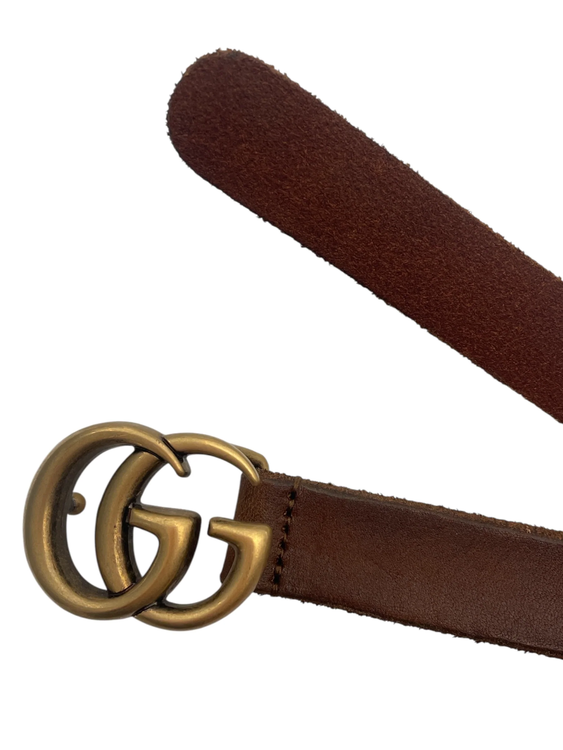GUCCI/Belt/Leather/CML/GG Buckle Thin Belt