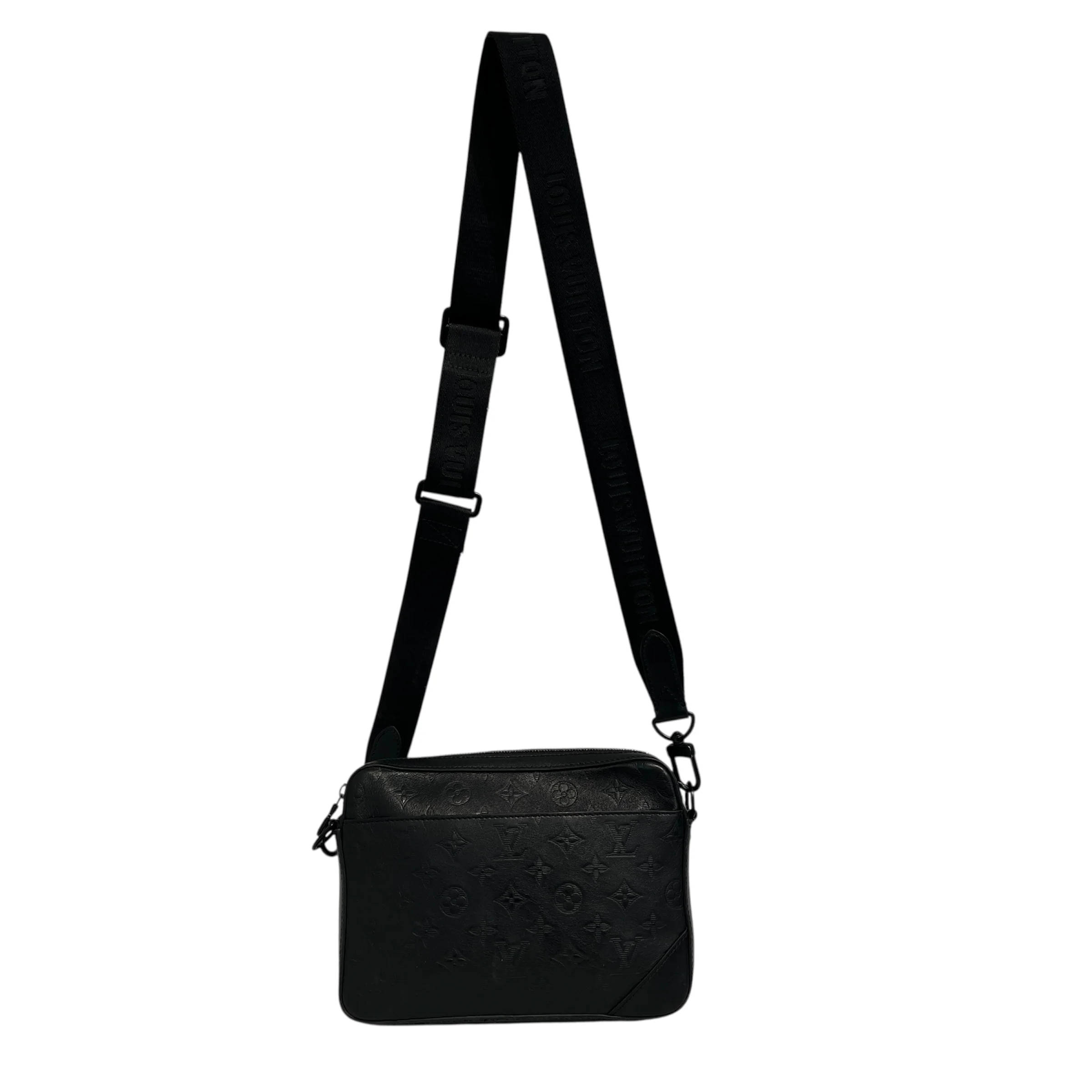 LOUIS VUITTON/Cross Body Bag/Monogram/Leather/BLK/Shadow Trio
