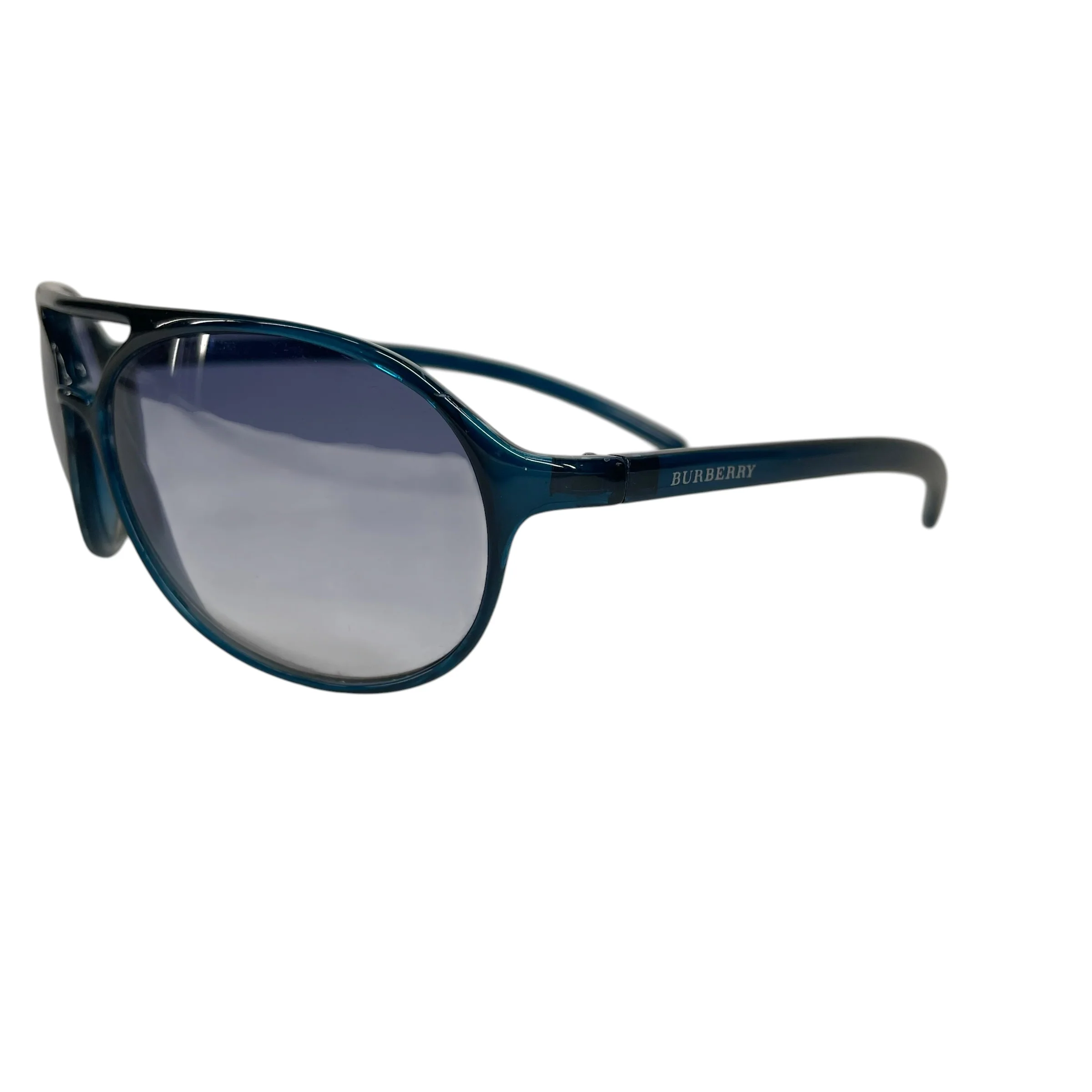 BURBERRY/Sunglasses/Plastic/BLU/TRANSLUCENT BLUE VINTAGE FRAME
