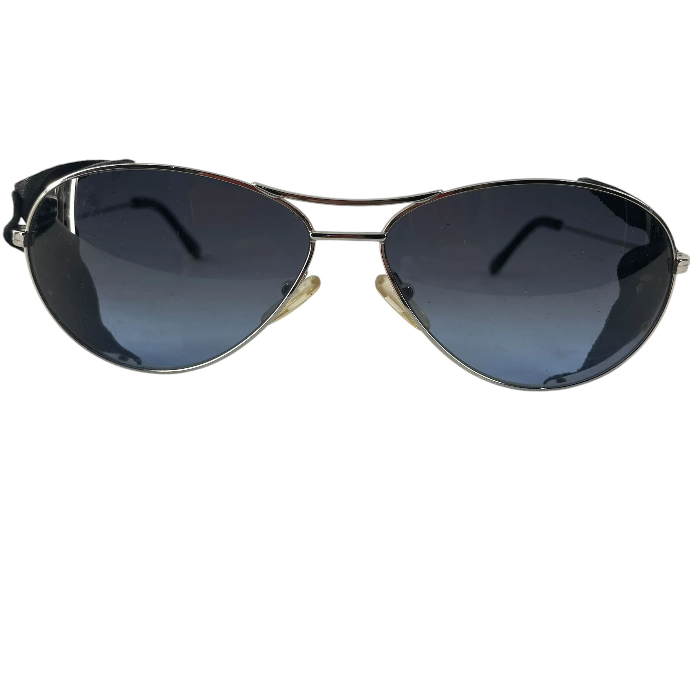 BURBERRY/Sunglasses/Metal/SLV/B 8878/S LEATHER DETAILS