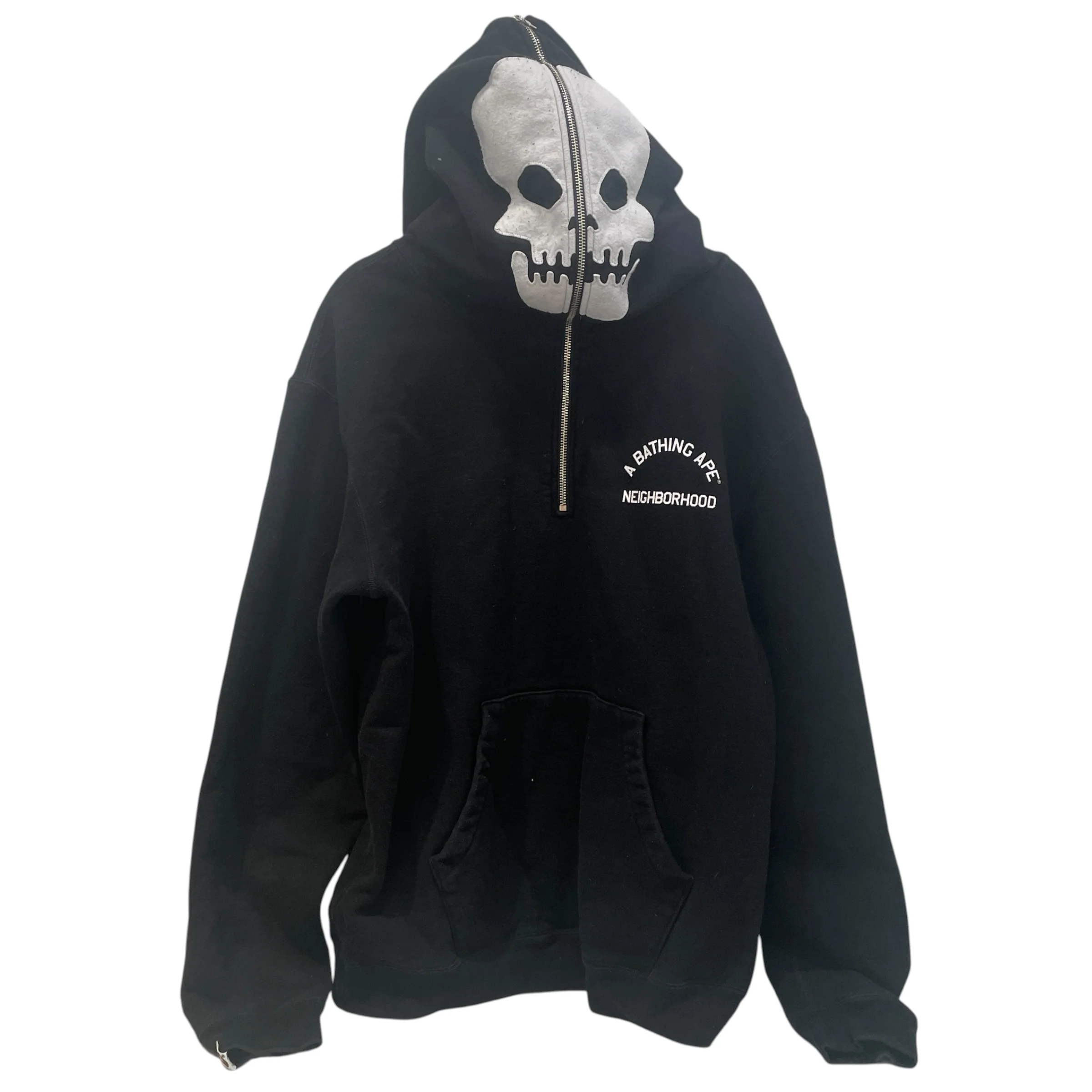 A BATHING APE/A BATHING APE/NEIGHBORHOOD/Hoodie/Cotton/BLK/Two Face