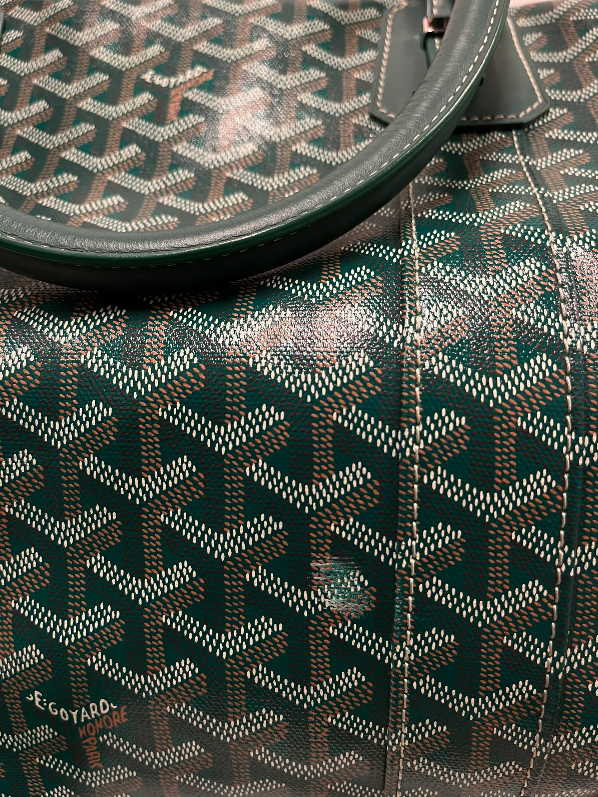 GOYARD/Luggage/Monogram/Leather/GRN/Boeing 55 Duffel