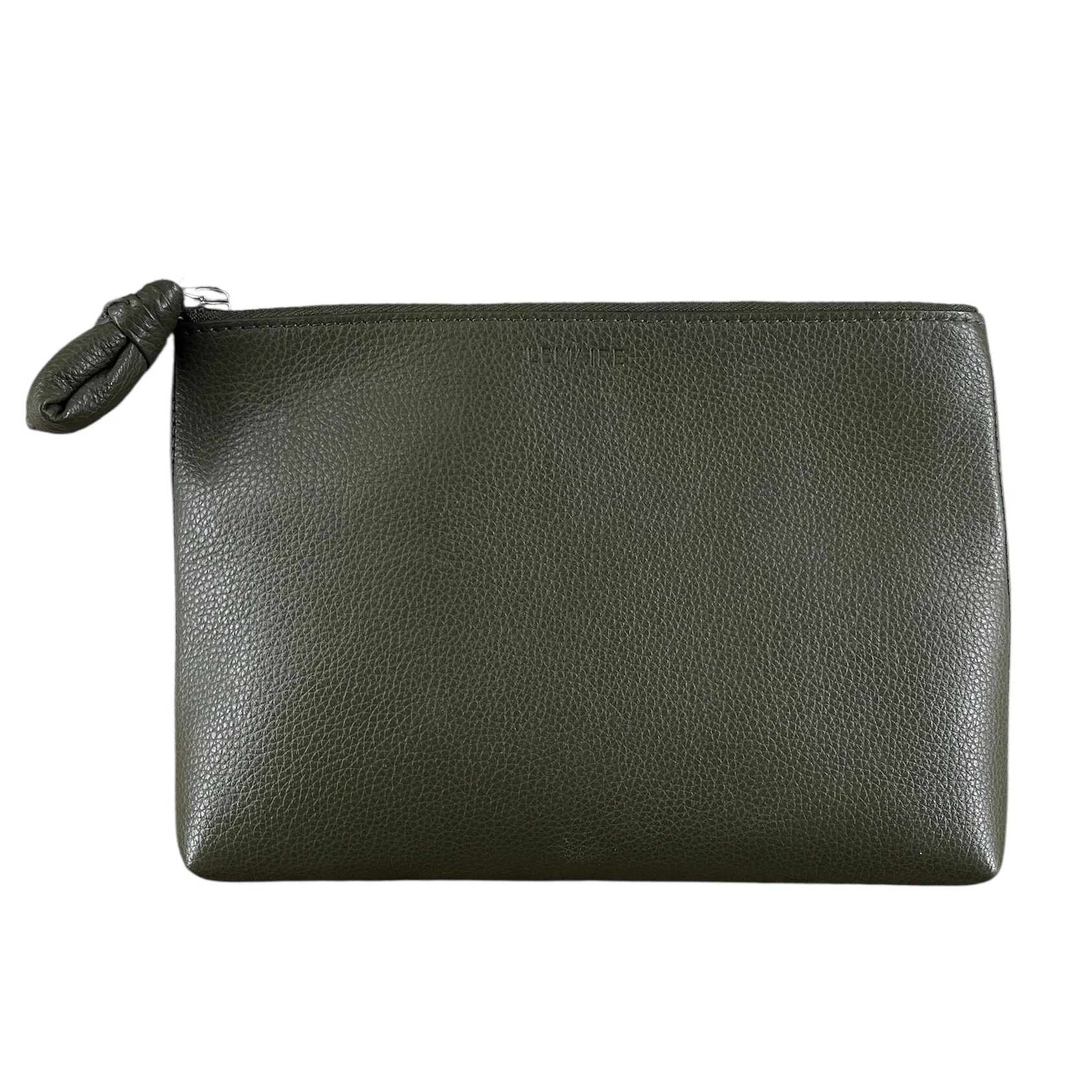LEMAIRE/Clutch Bag/Leather/GRN/PEBBLED LEATHER POUCH