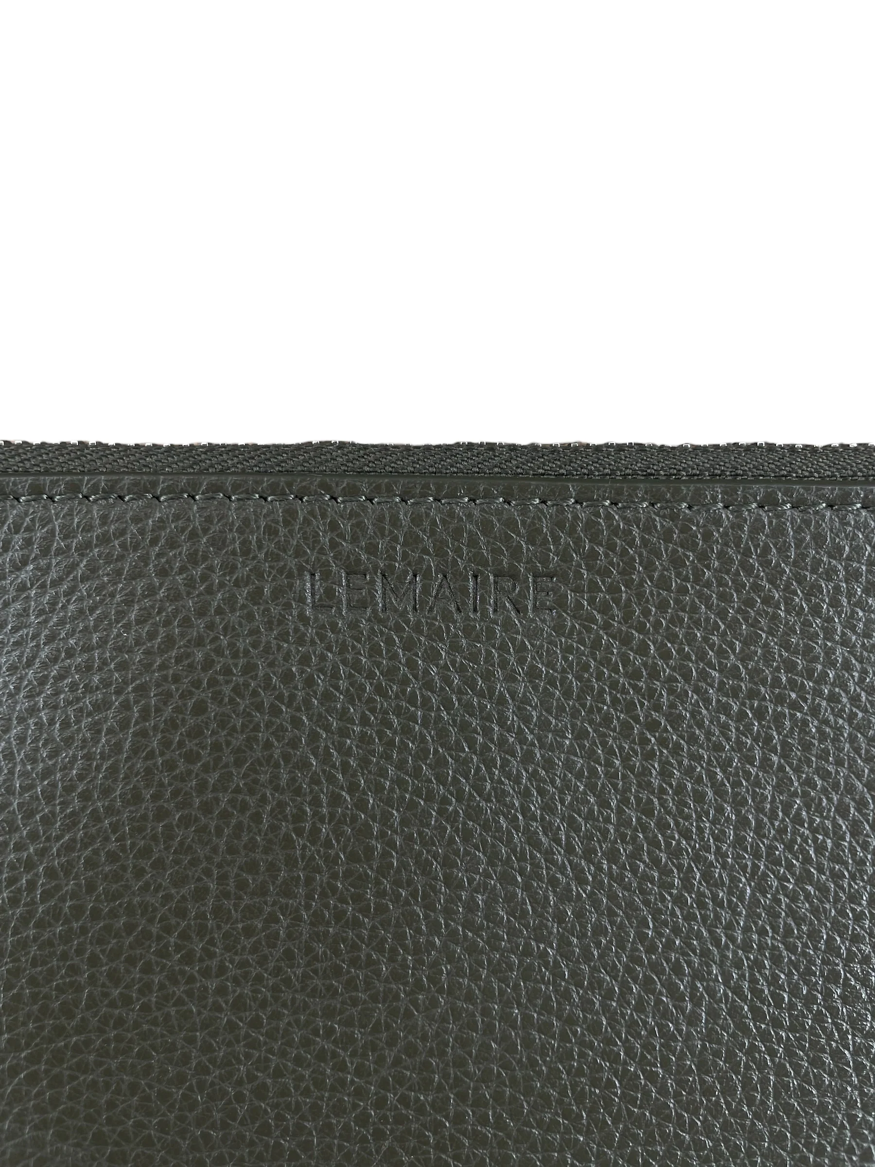 LEMAIRE/Clutch Bag/Leather/GRN/PEBBLED LEATHER POUCH