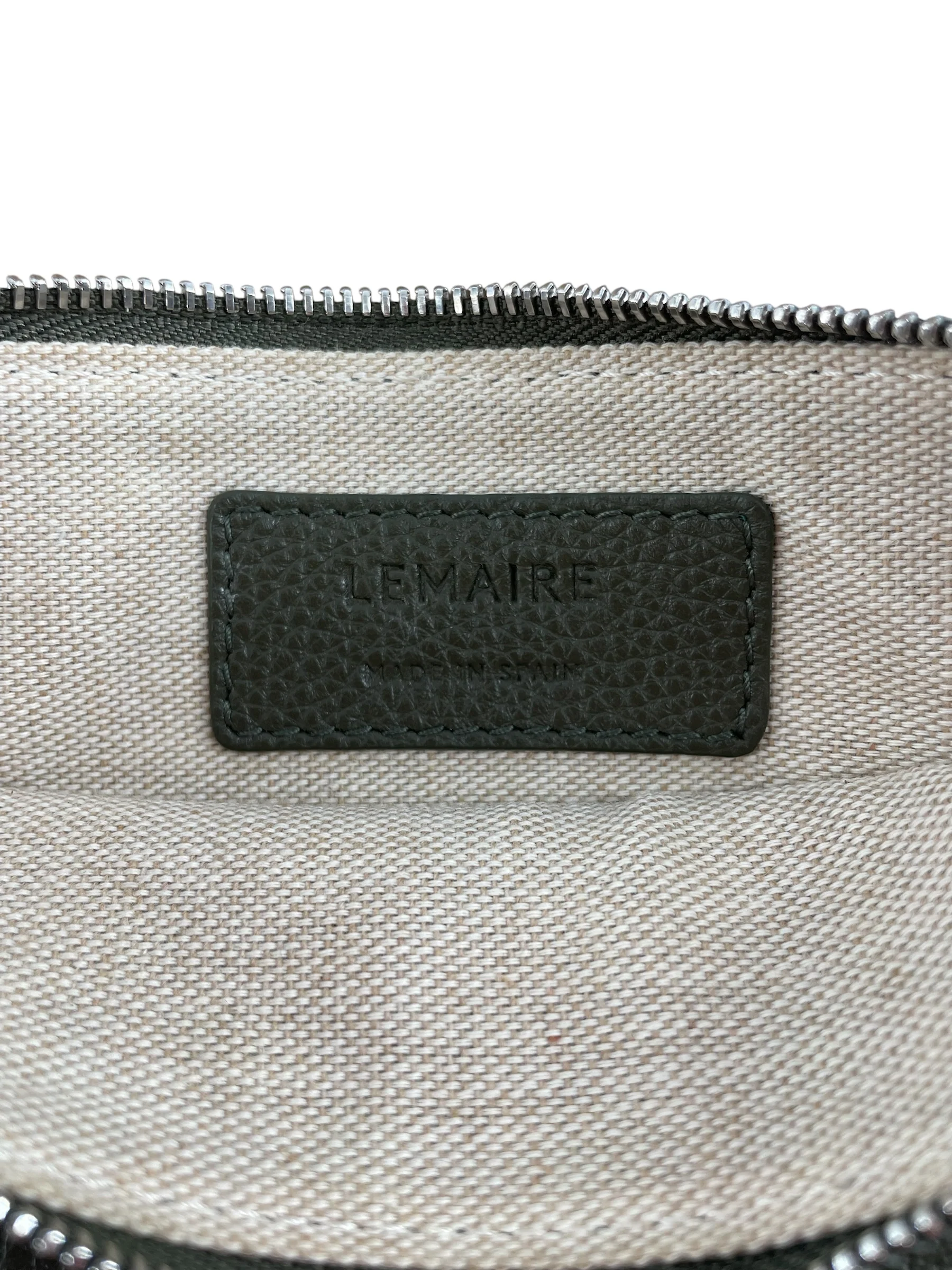 LEMAIRE/Clutch Bag/Leather/GRN/PEBBLED LEATHER POUCH