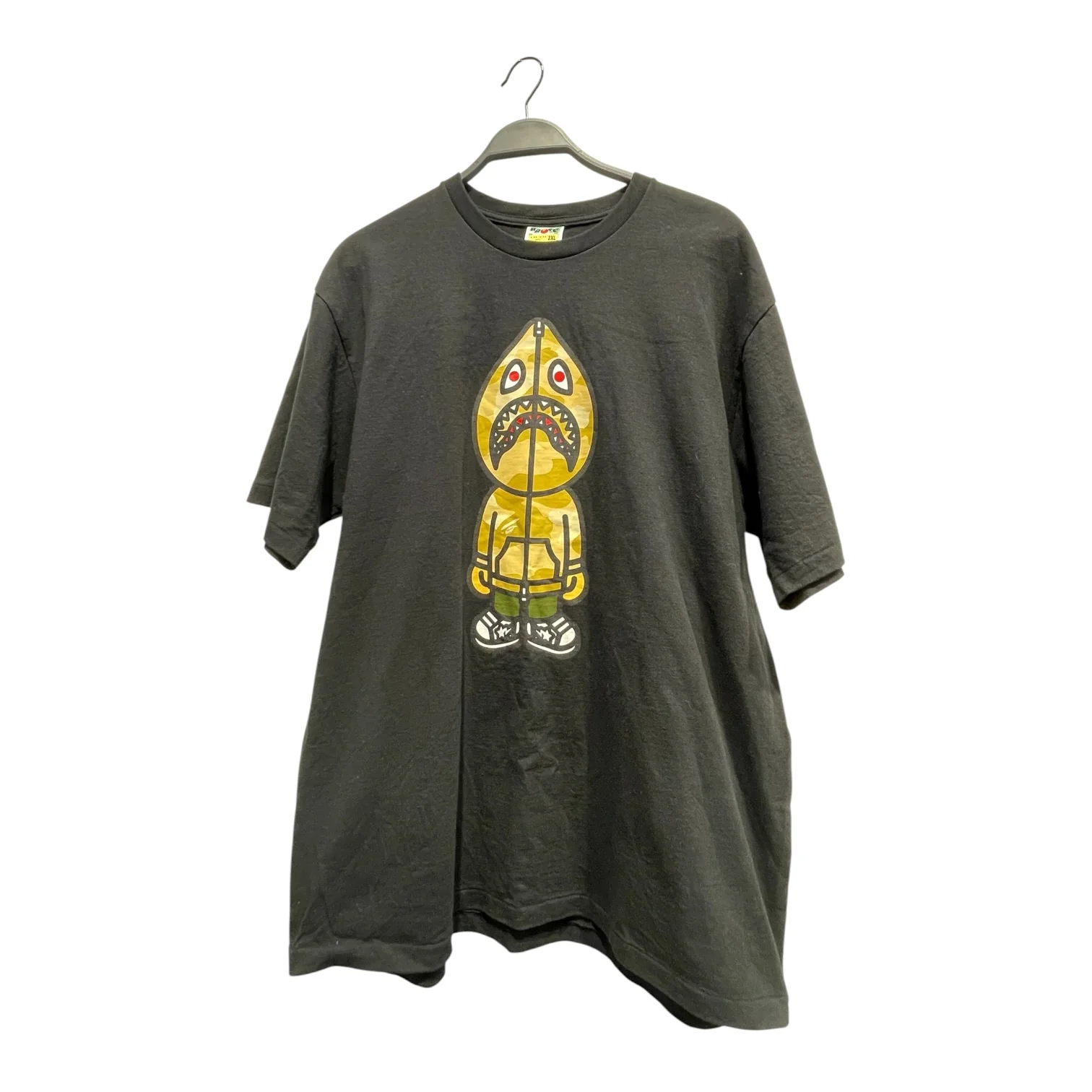 BAPE STA!/T-Shirt/XXL/BLK/CLASSIC MILO YELLOW SHARK