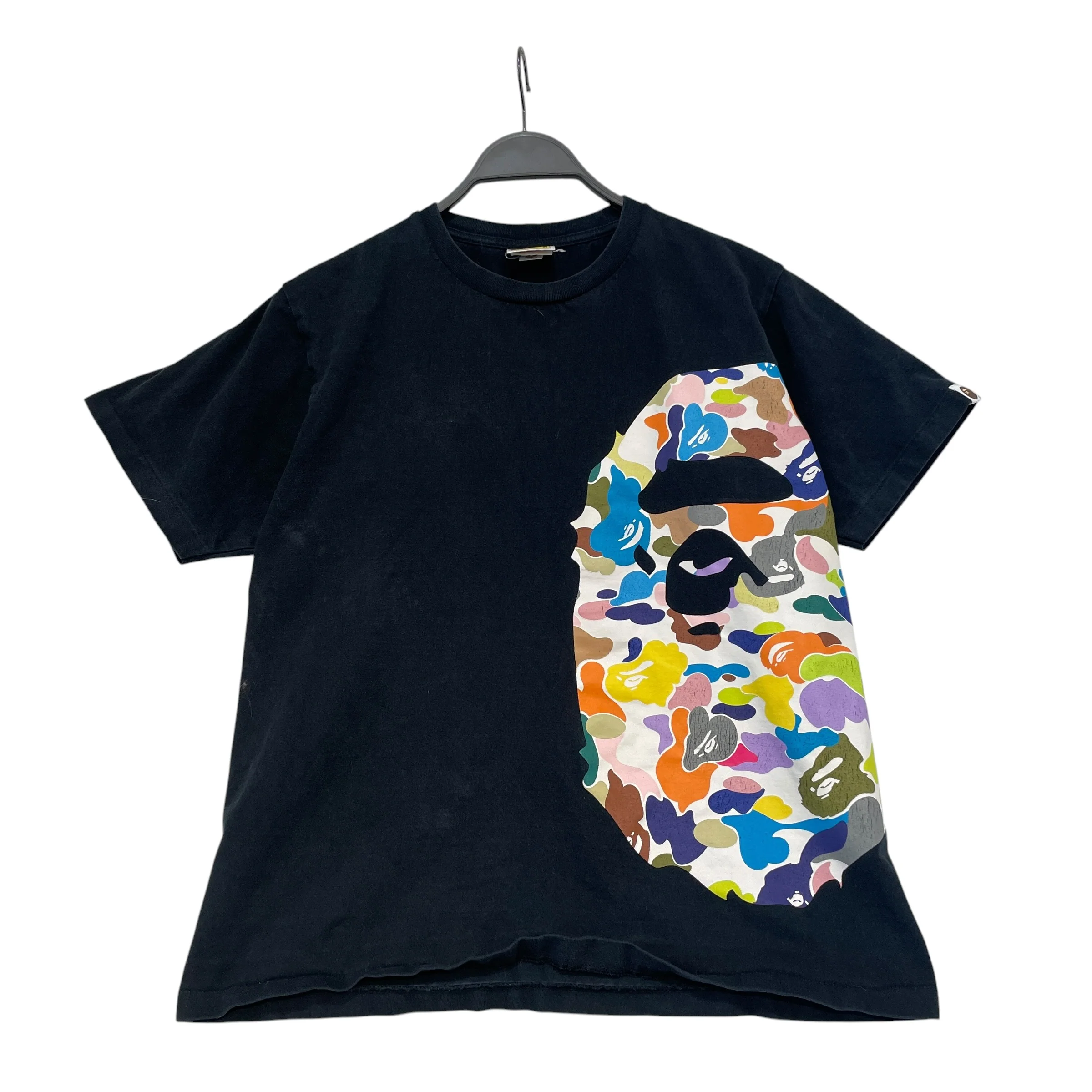 A BATHING APE/T-Shirt/M/Cotton/BLK/Multi Camo Side Ape