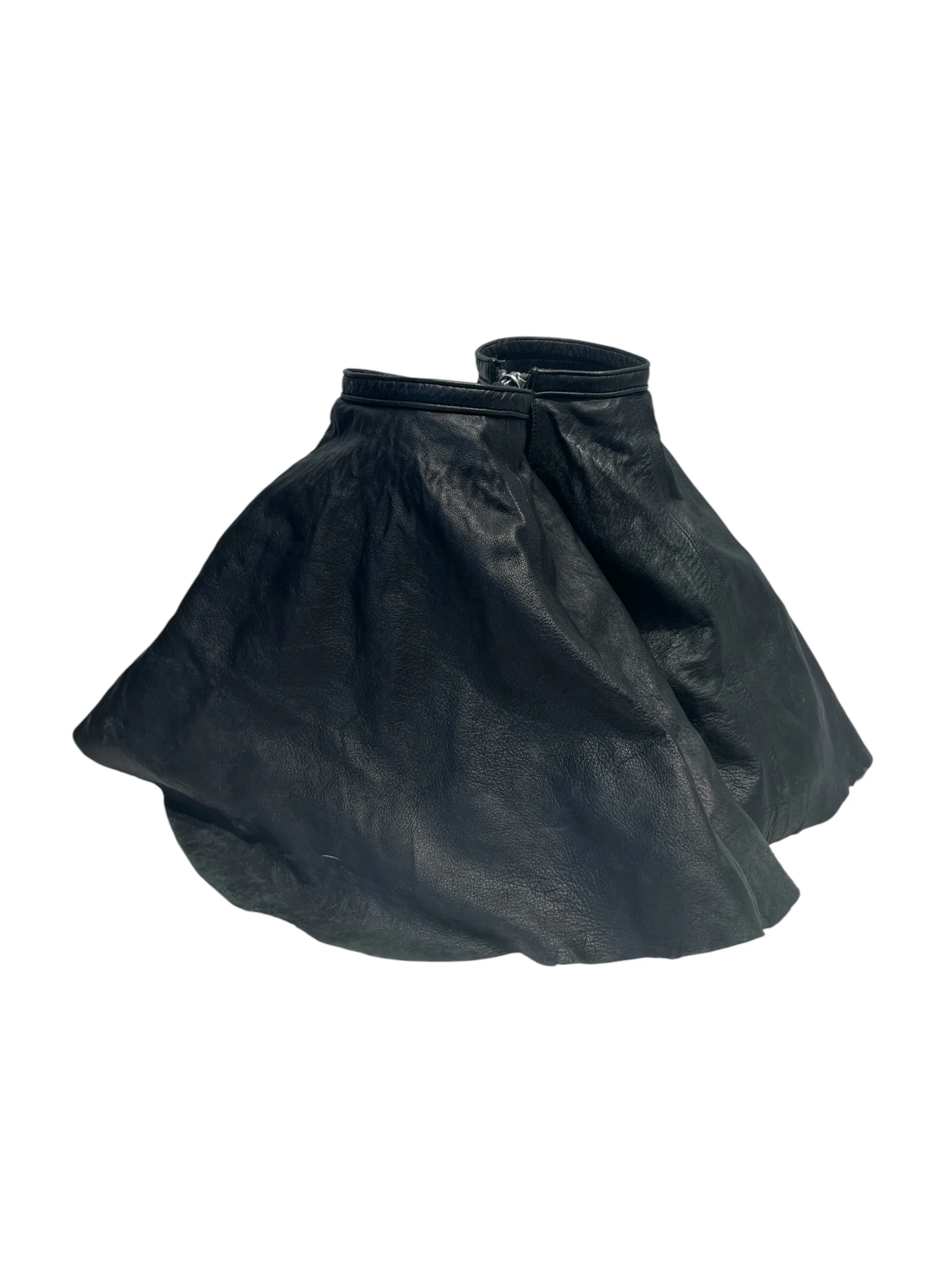 Rick Owens/Boots/US 6/Leather/BLK/WEDGE SHOE CAPE MIDI BOOT