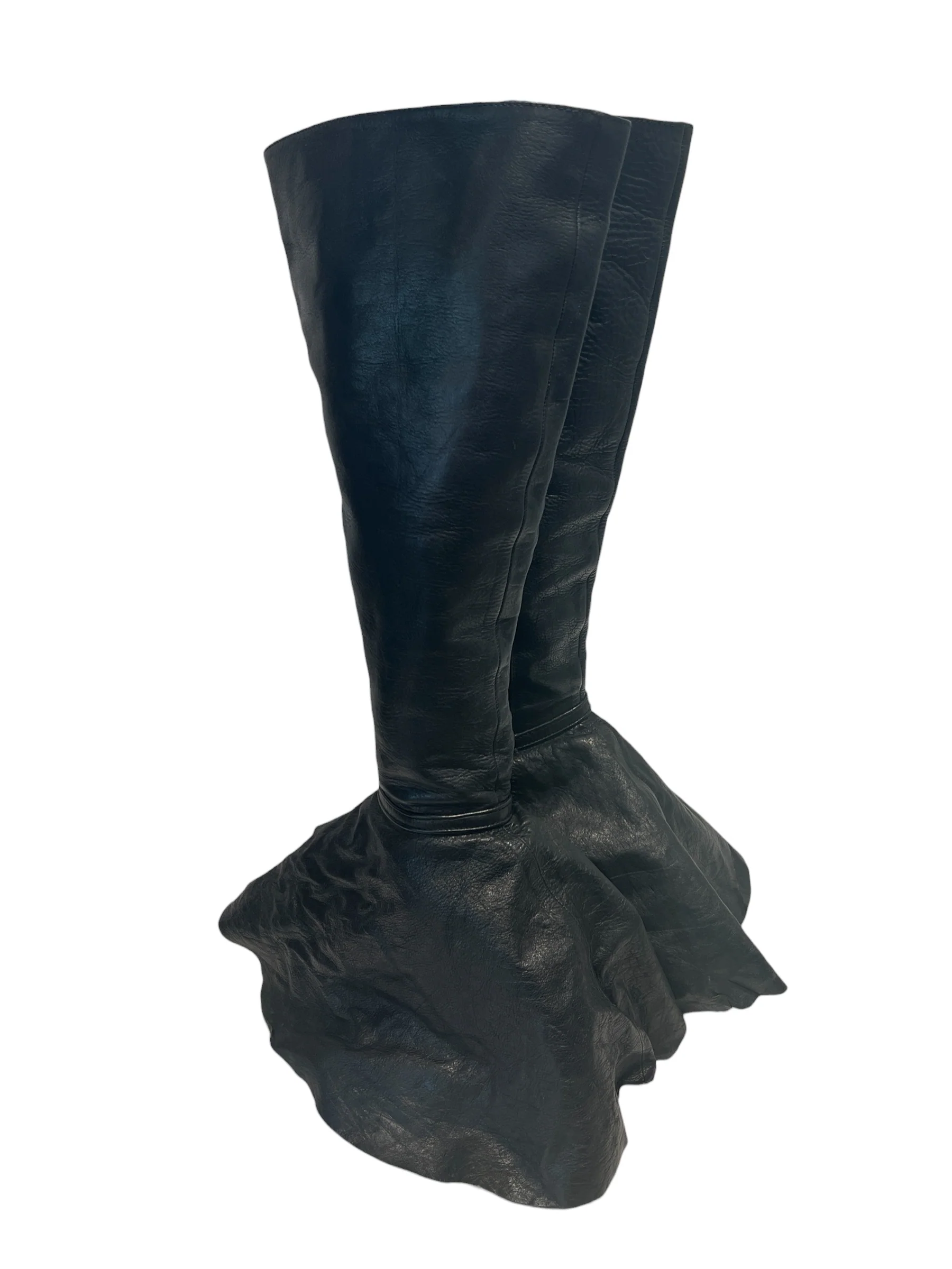 Rick Owens/Boots/US 6/Leather/BLK/WEDGE CAPE BOOT LONG