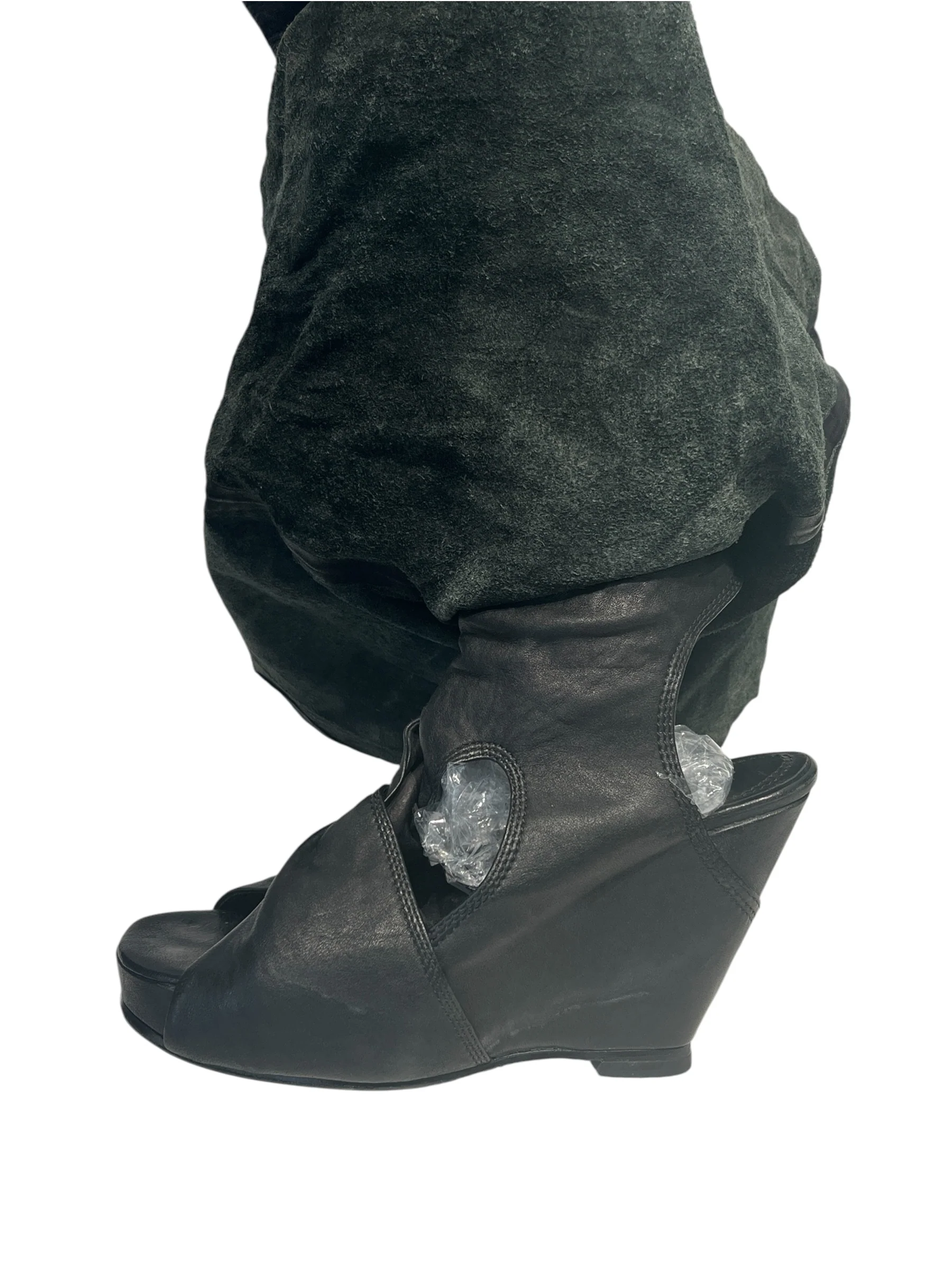 Rick Owens/Boots/US 6/Leather/BLK/WEDGE CAPE BOOT LONG
