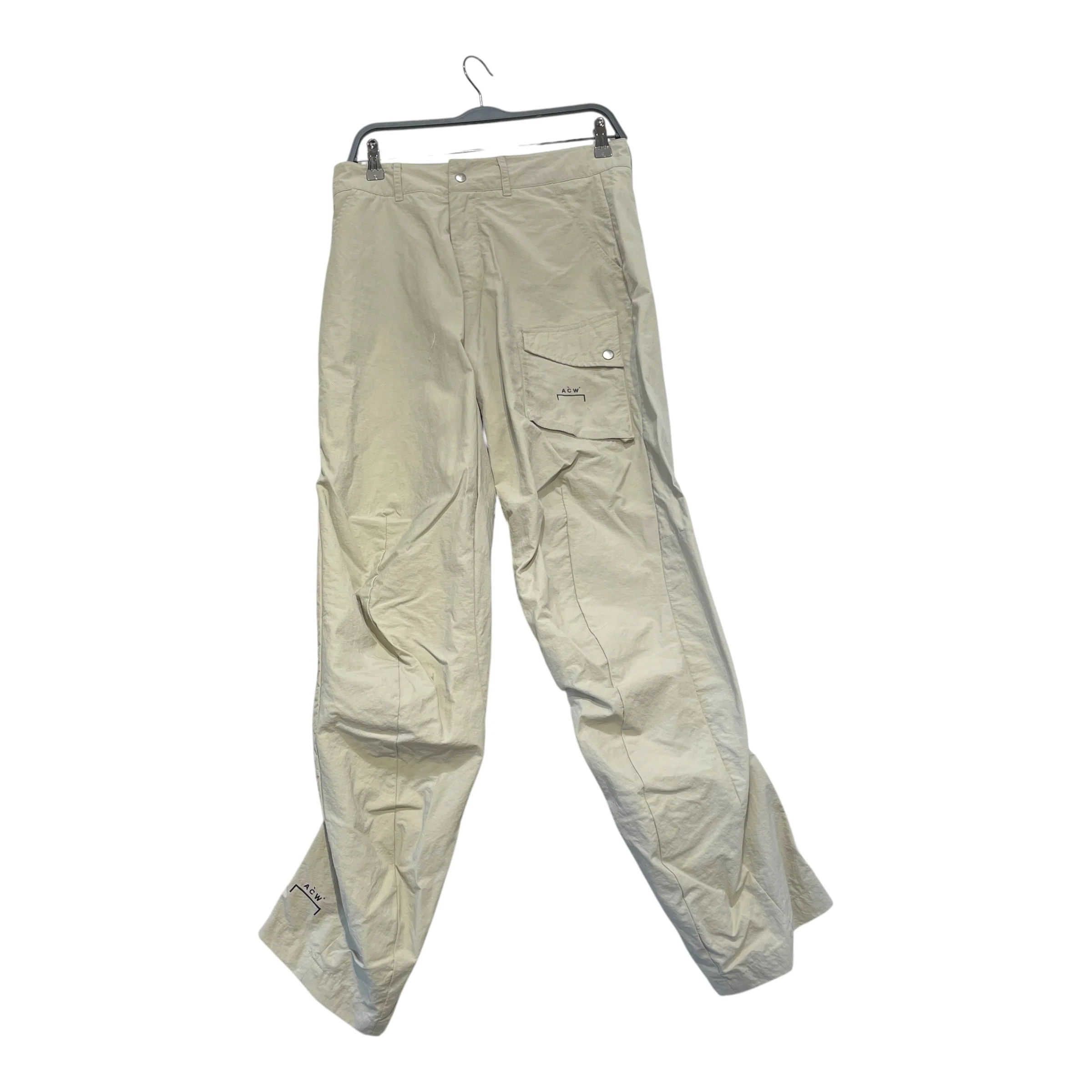 A-COLD-WALL/Cargo Pants/S/Nylon/CRM/Bracket Taped Jogger Pants