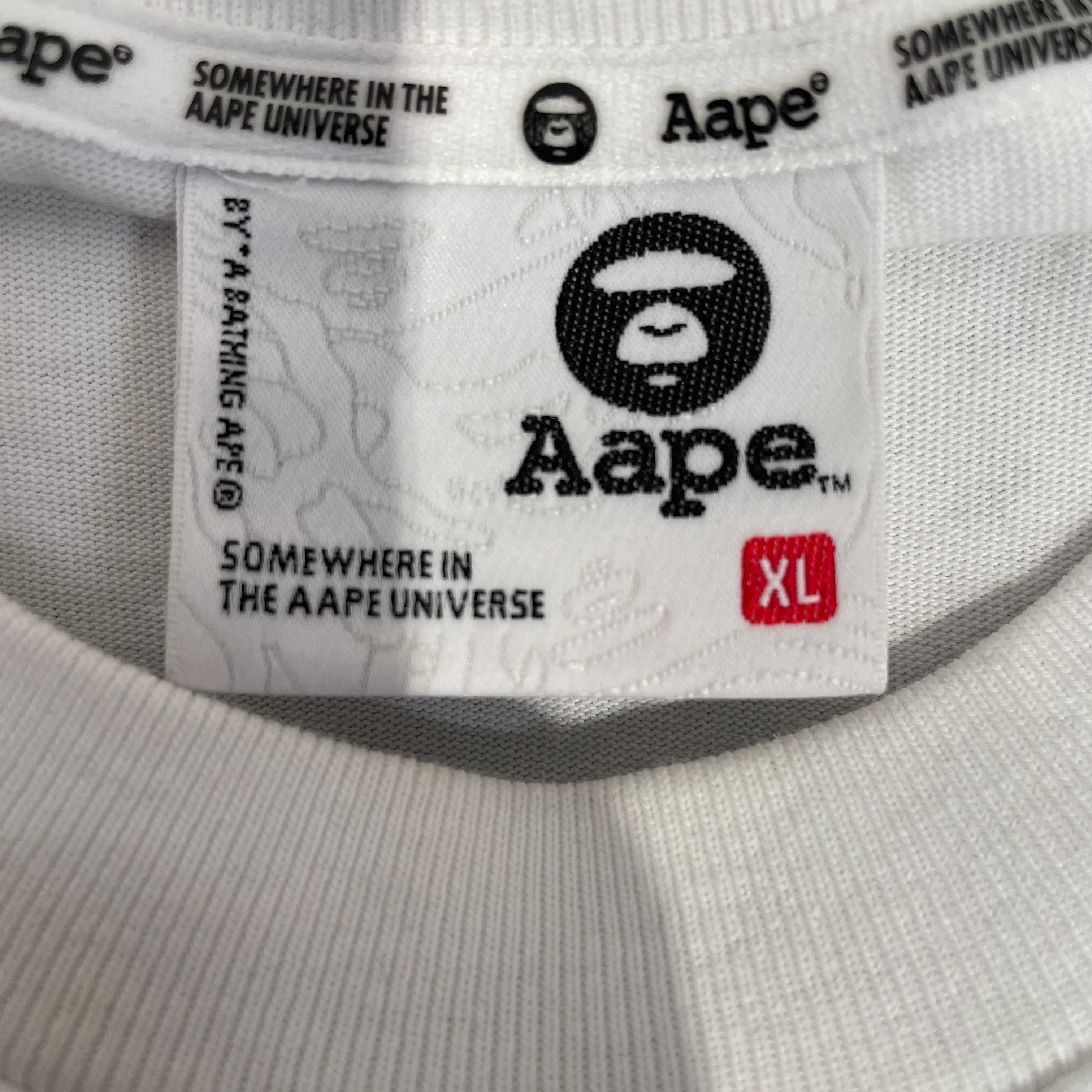 AAPE BY A BATHING APE/T-Shirt/XL/Cotton/WHT/White Aapeunus Shirt