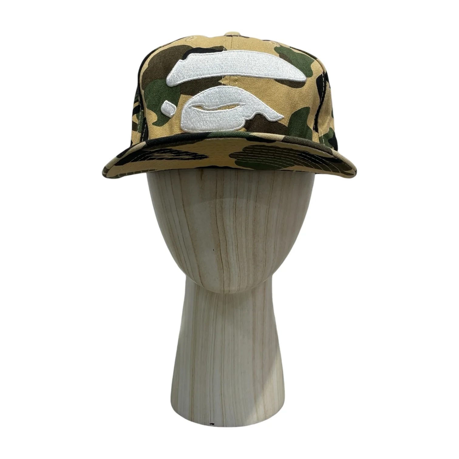 A BATHING APE/Cap/7 3/4/Cotton/YEL/New Era 59fifty Camo Ape Cap