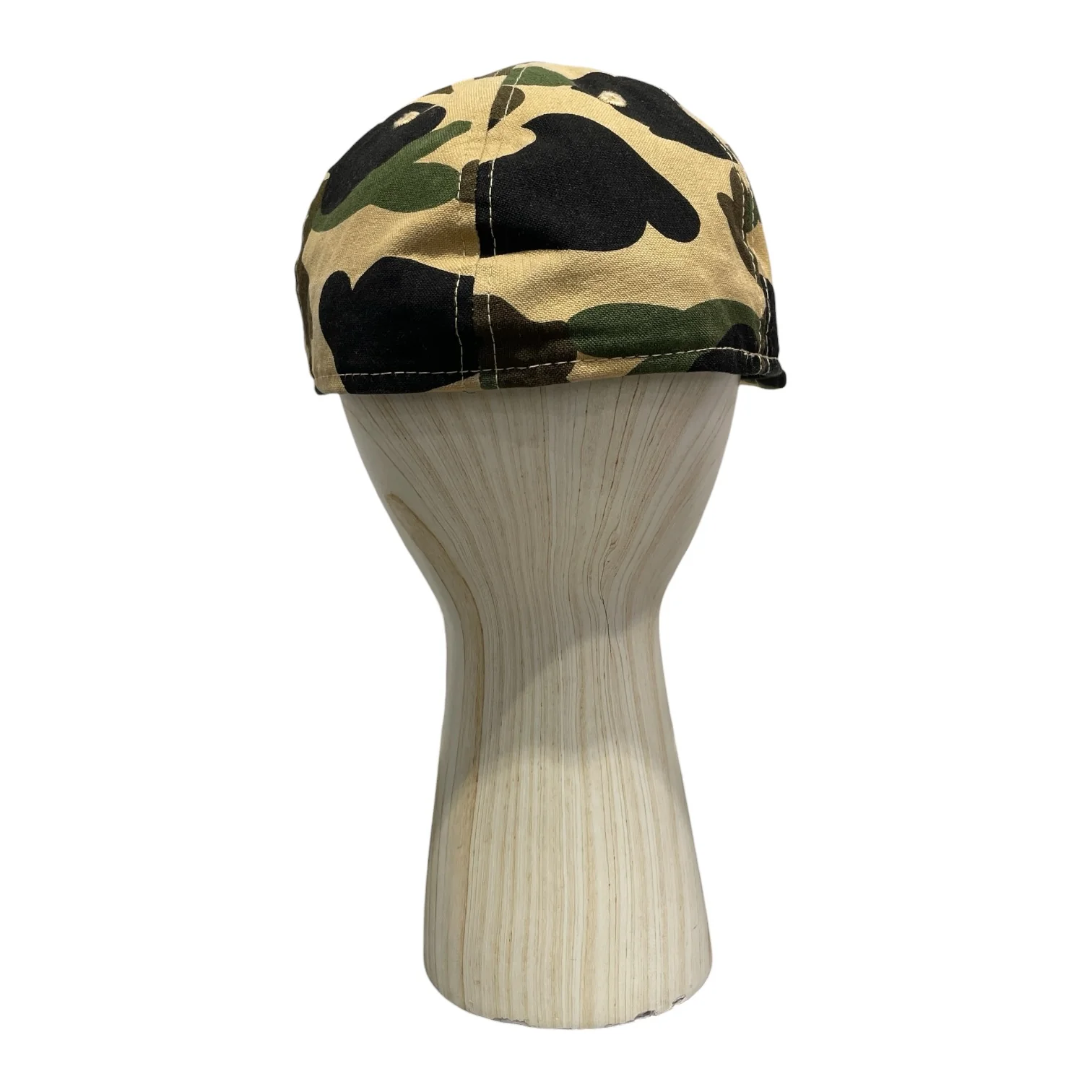 A BATHING APE/Cap/7 3/4/Cotton/YEL/New Era 59fifty Camo Ape Cap