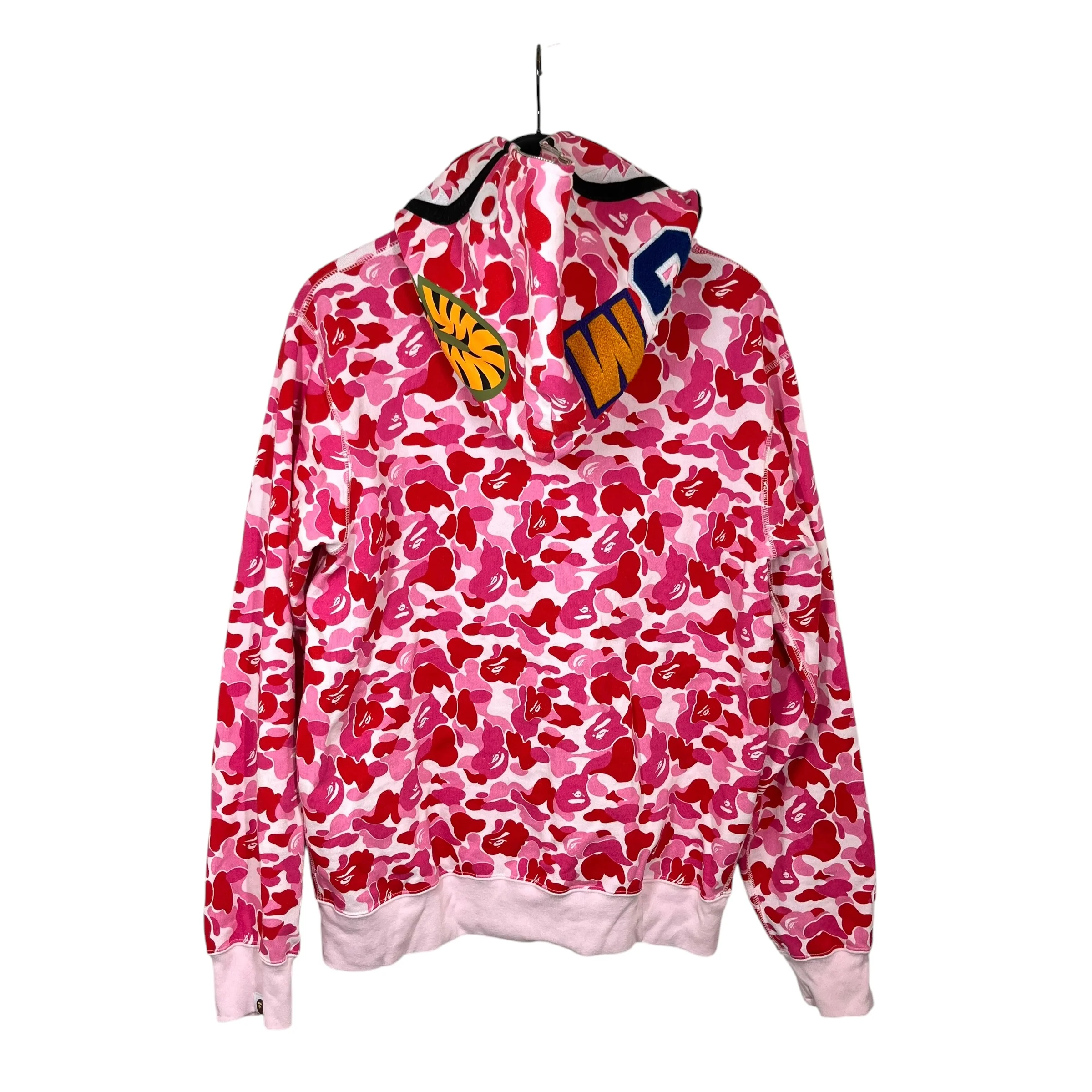 A BATHING APE/Zip Up Hoodie/XL/Camouflage/Cotton/PNK/PINK CAMO SHARK HOOD