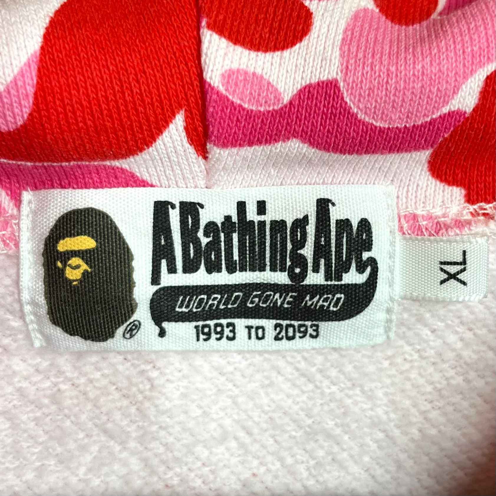 A BATHING APE/Zip Up Hoodie/XL/Camouflage/Cotton/PNK/PINK CAMO SHARK HOOD