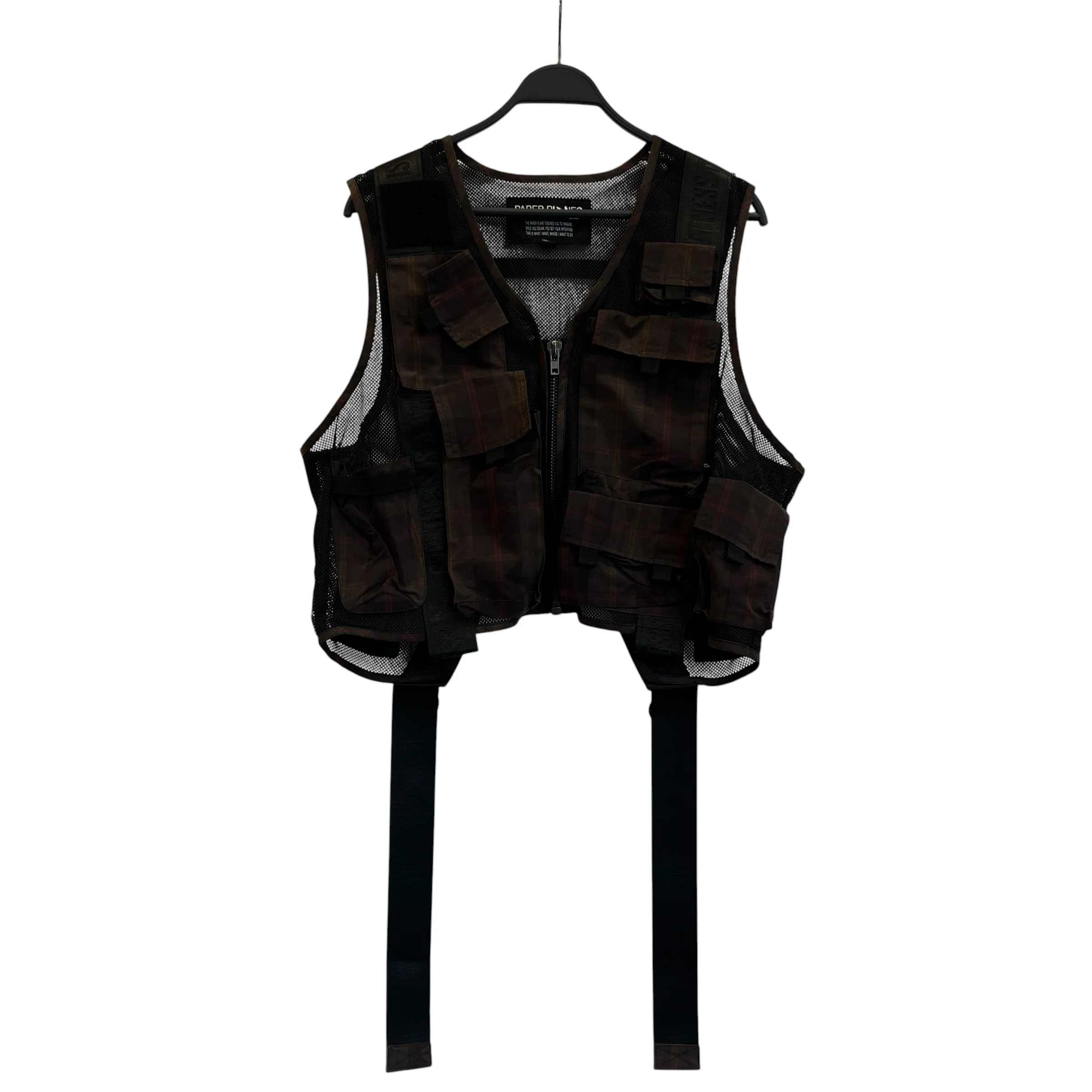 Paper Planes/Vest/M/Cotton/MLT/Black Brown Mesh Vest