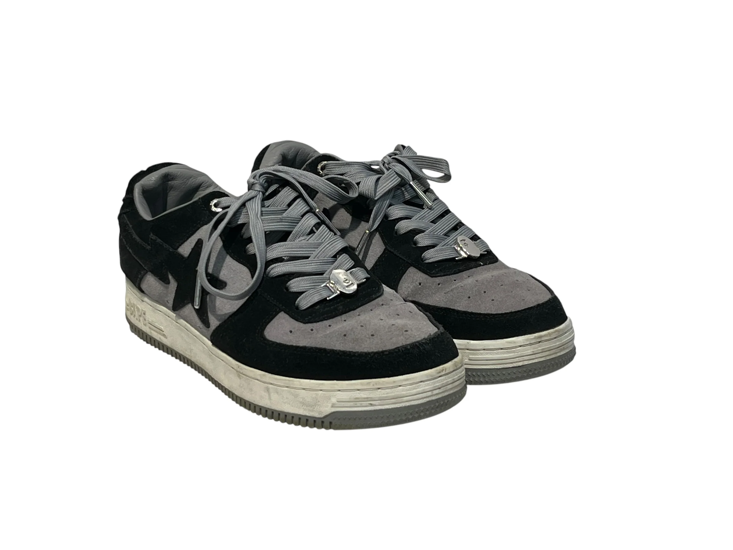 BAPE STA!/Low-Sneakers/US 9.5/Suede/BLK/
