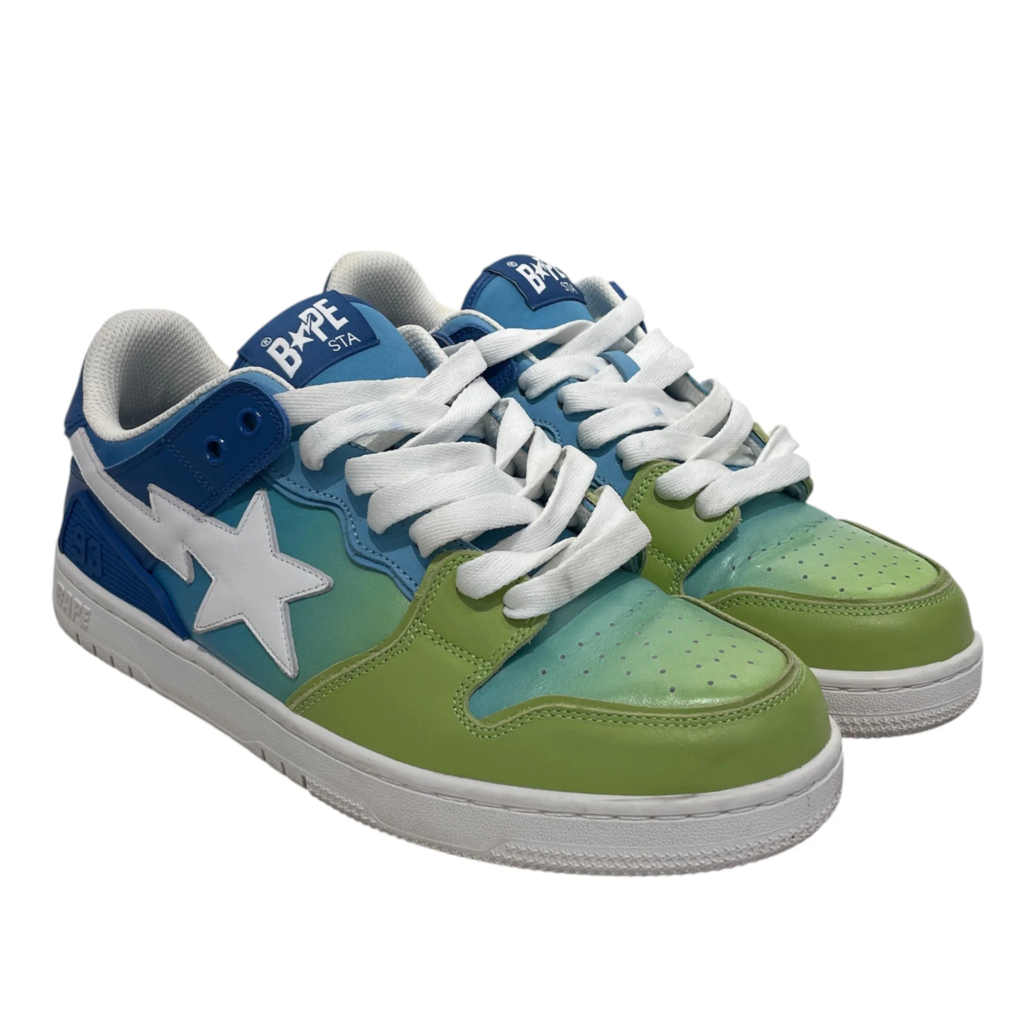 A BATHING APE/Low-Sneakers/US 10/Leather/BLU/