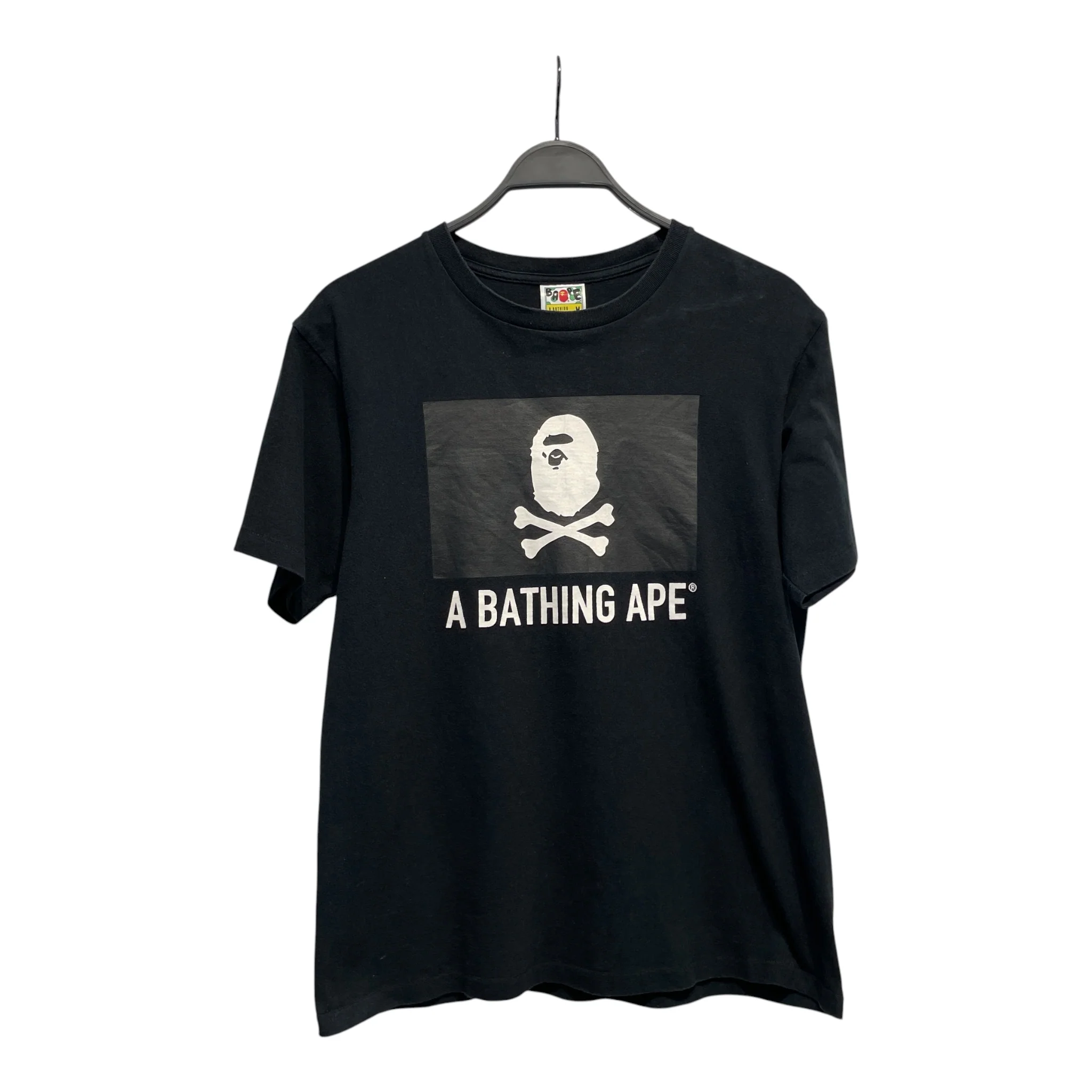 A BATHING APE/T-Shirt/M/Cotton/BLK/APE AND BONES