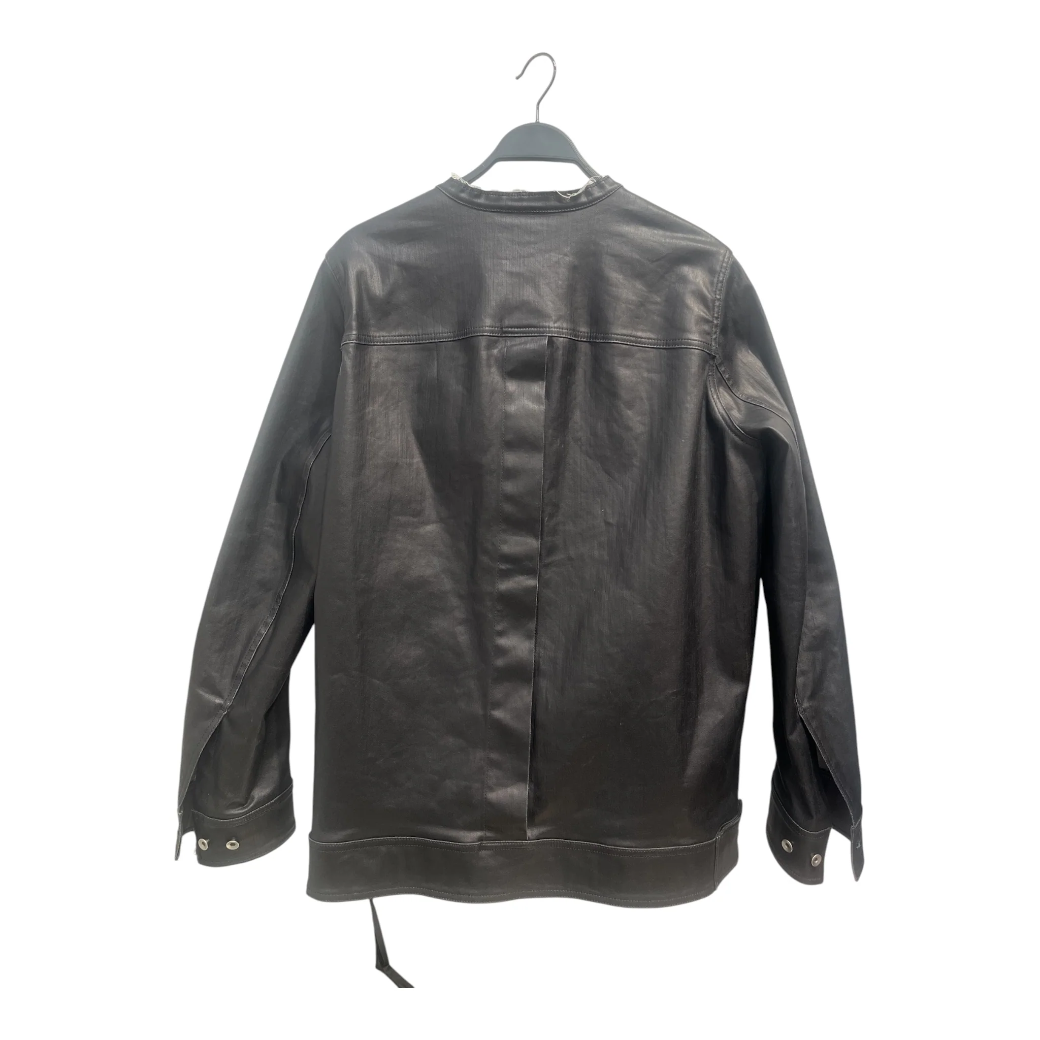 RICK OWENS DRKSHDW/Denim Jkt/M/Cotton/BLK/mbo trucker caped no collar