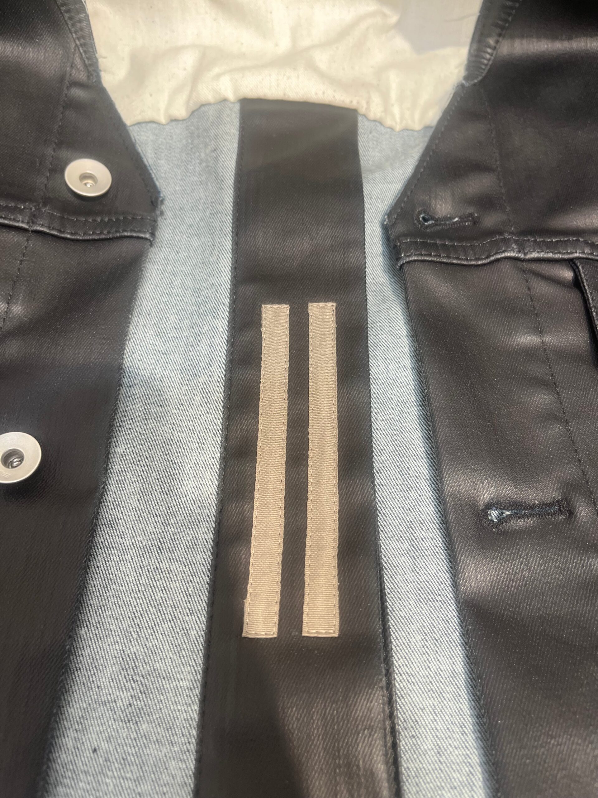 RICK OWENS DRKSHDW/Denim Jkt/M/Cotton/BLK/mbo trucker caped no collar