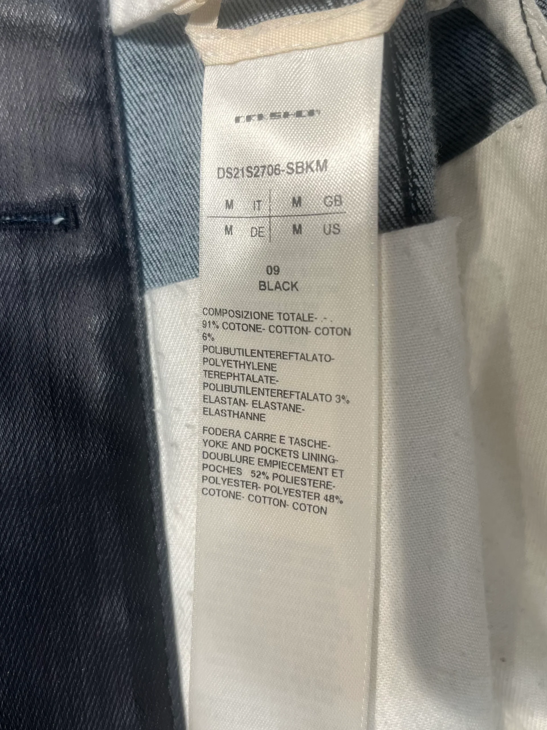RICK OWENS DRKSHDW/Denim Jkt/M/Cotton/BLK/mbo trucker caped no collar
