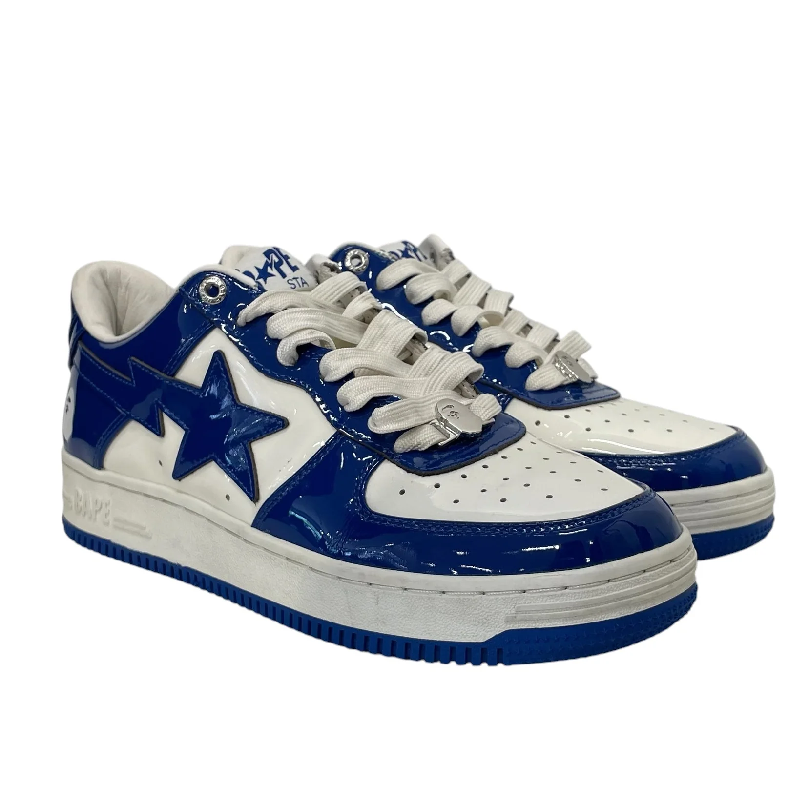BAPE STA!/Low-Sneakers/US 8/BLU/Patent Leather #5