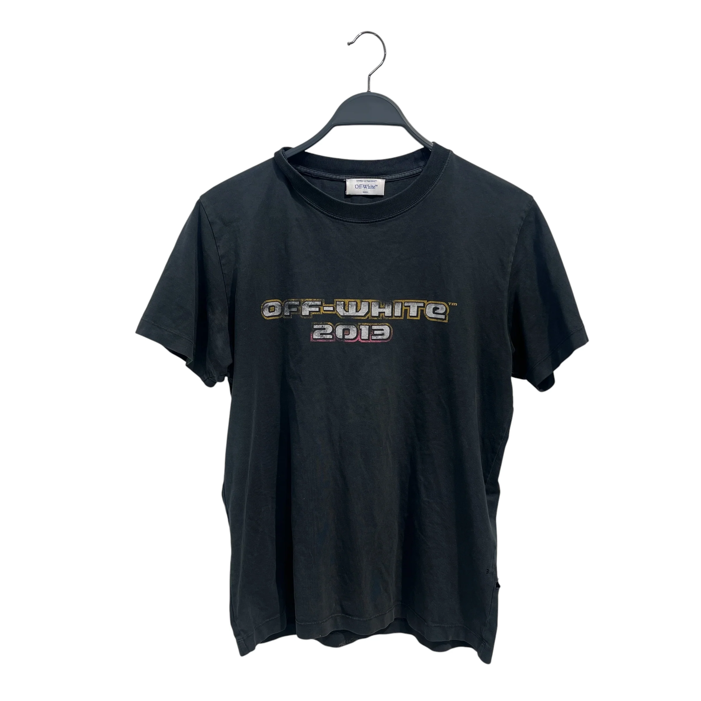 OFF-WHITE/T-Shirt/XS/Cotton/GRY/Graphic/2013 man eating grapes