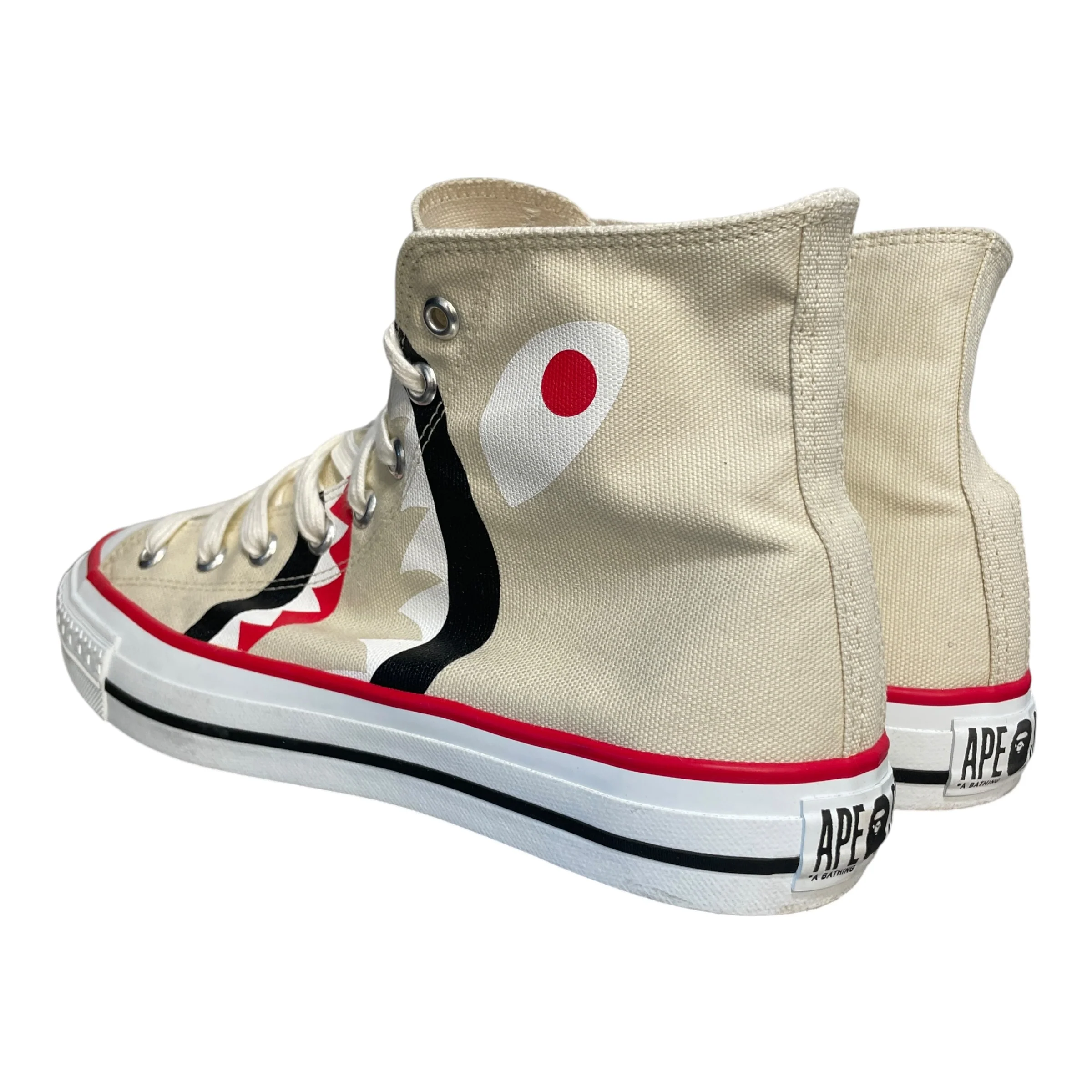 BAPE STA!/Hi-Sneakers/US 10/Cotton/WHT/Shar Bapesta