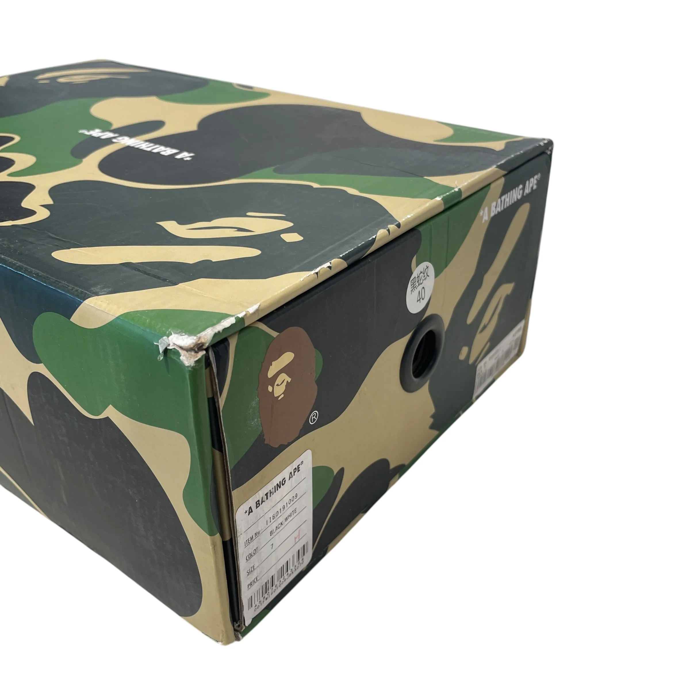 BAPE STA!/Low-Sneakers/US 7/Animal Pattern/Leather/GRY/SNAKESKIN