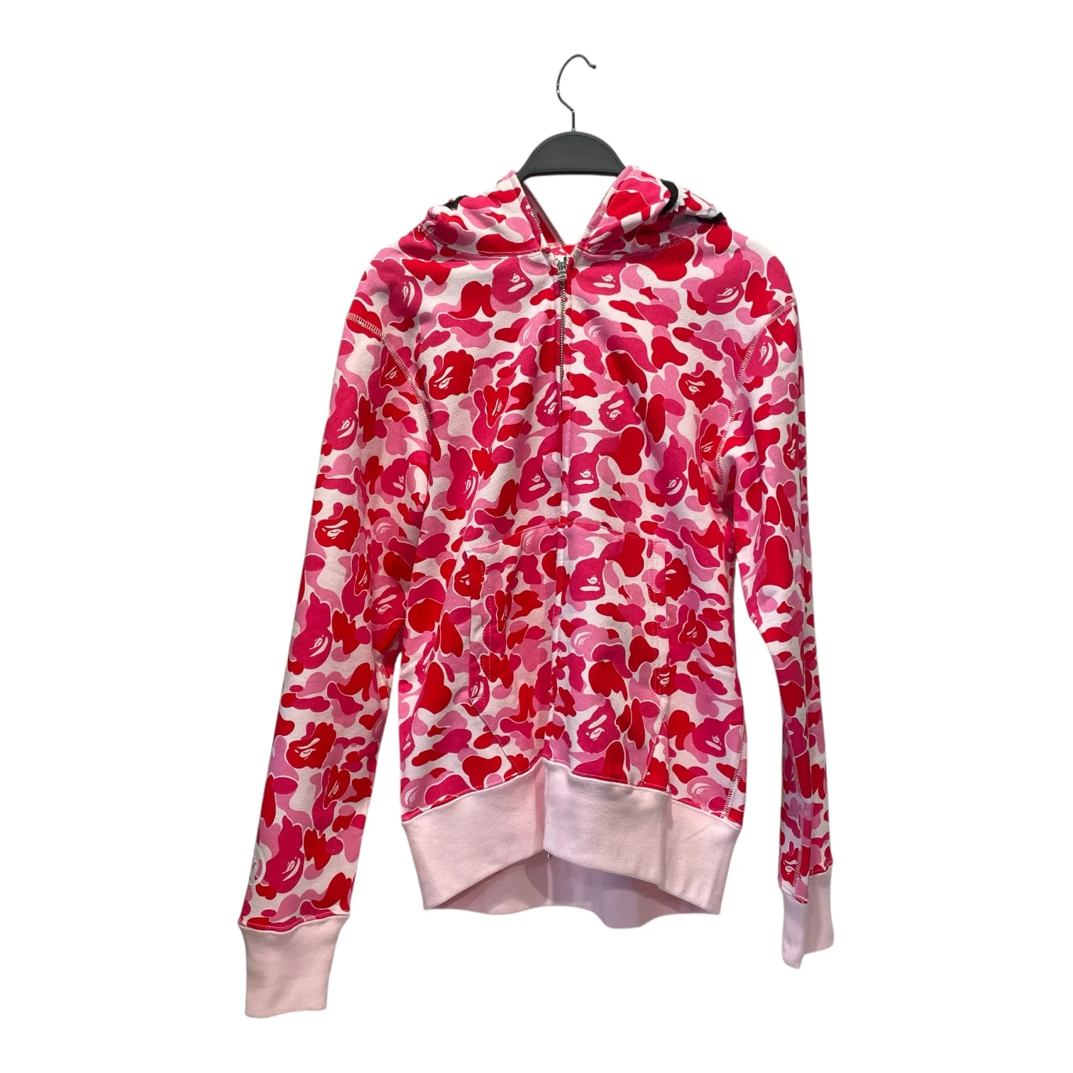 A BATHING APE/Zip Up Hoodie/S/Camouflage/Cotton/PNK/ABC SHARK HOODIE