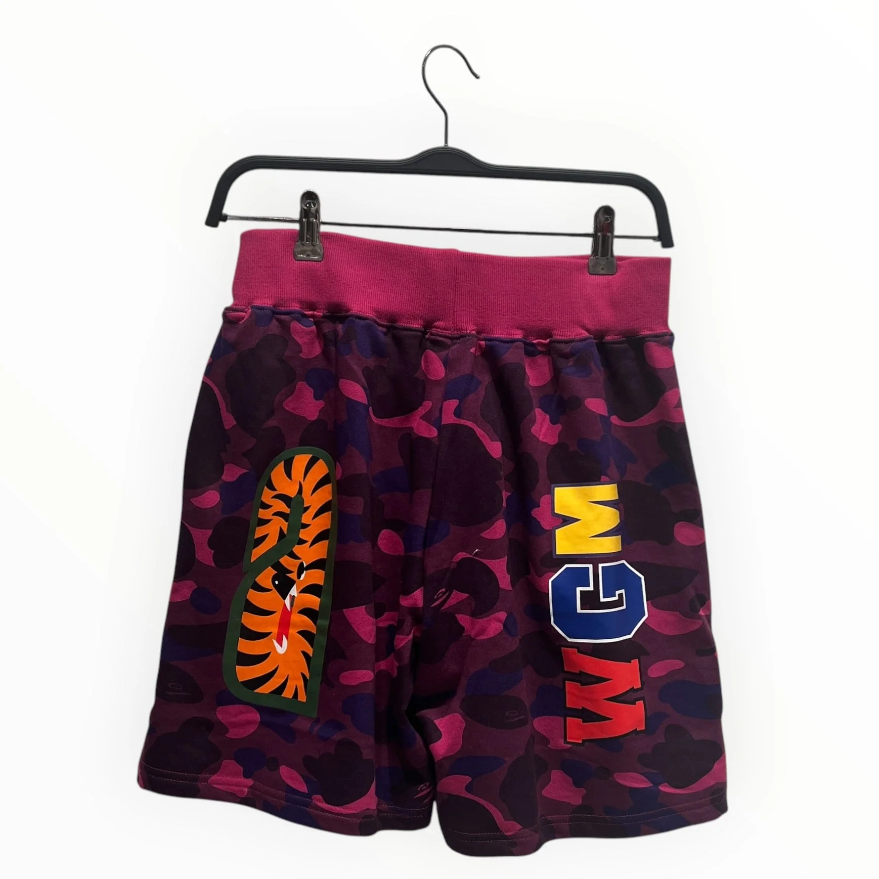 A BATHING APE/Shorts/L/Cotton/PNK/Camouflage/SHARK
