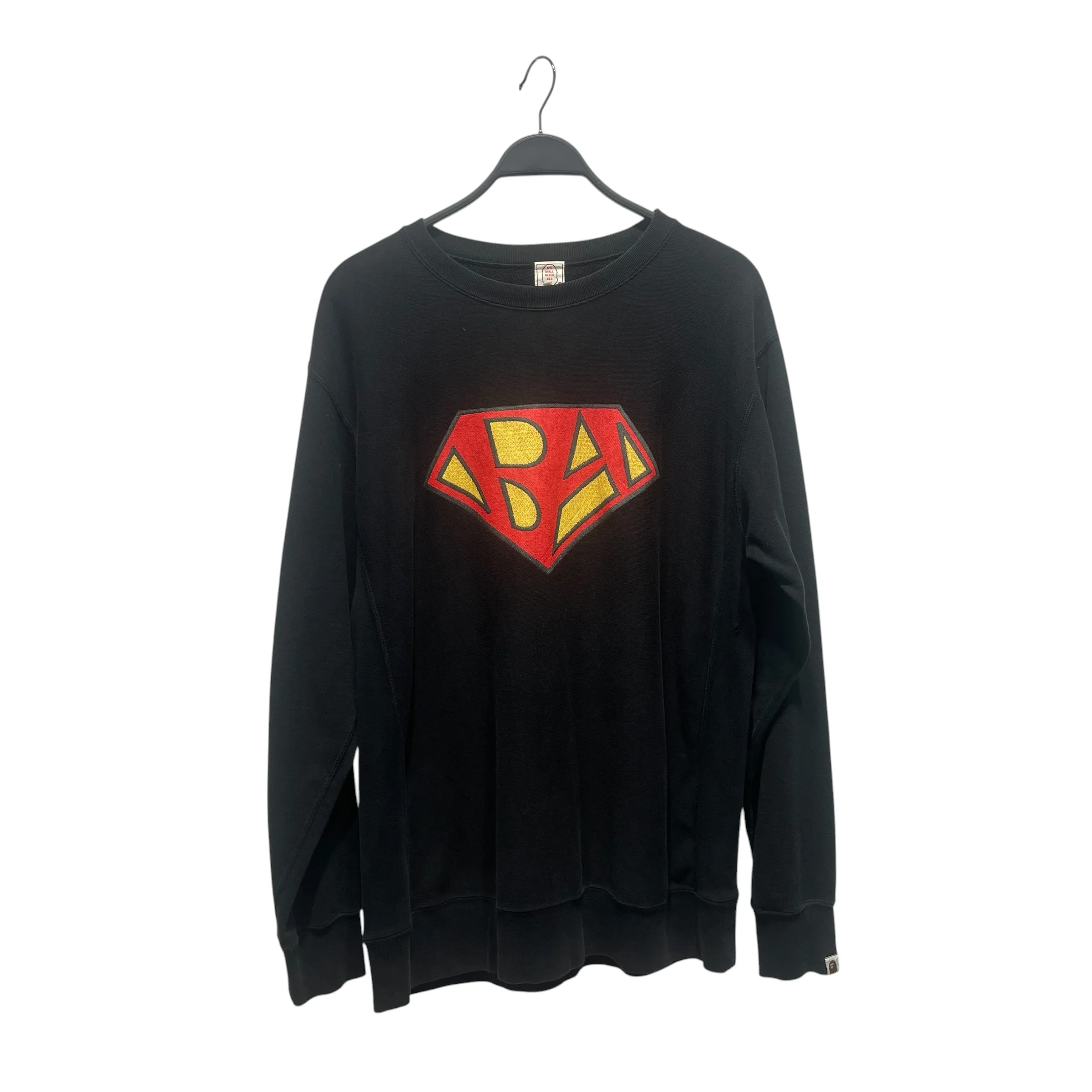 A BATHING APE/Sweatshirt/L/Cotton/BLK/