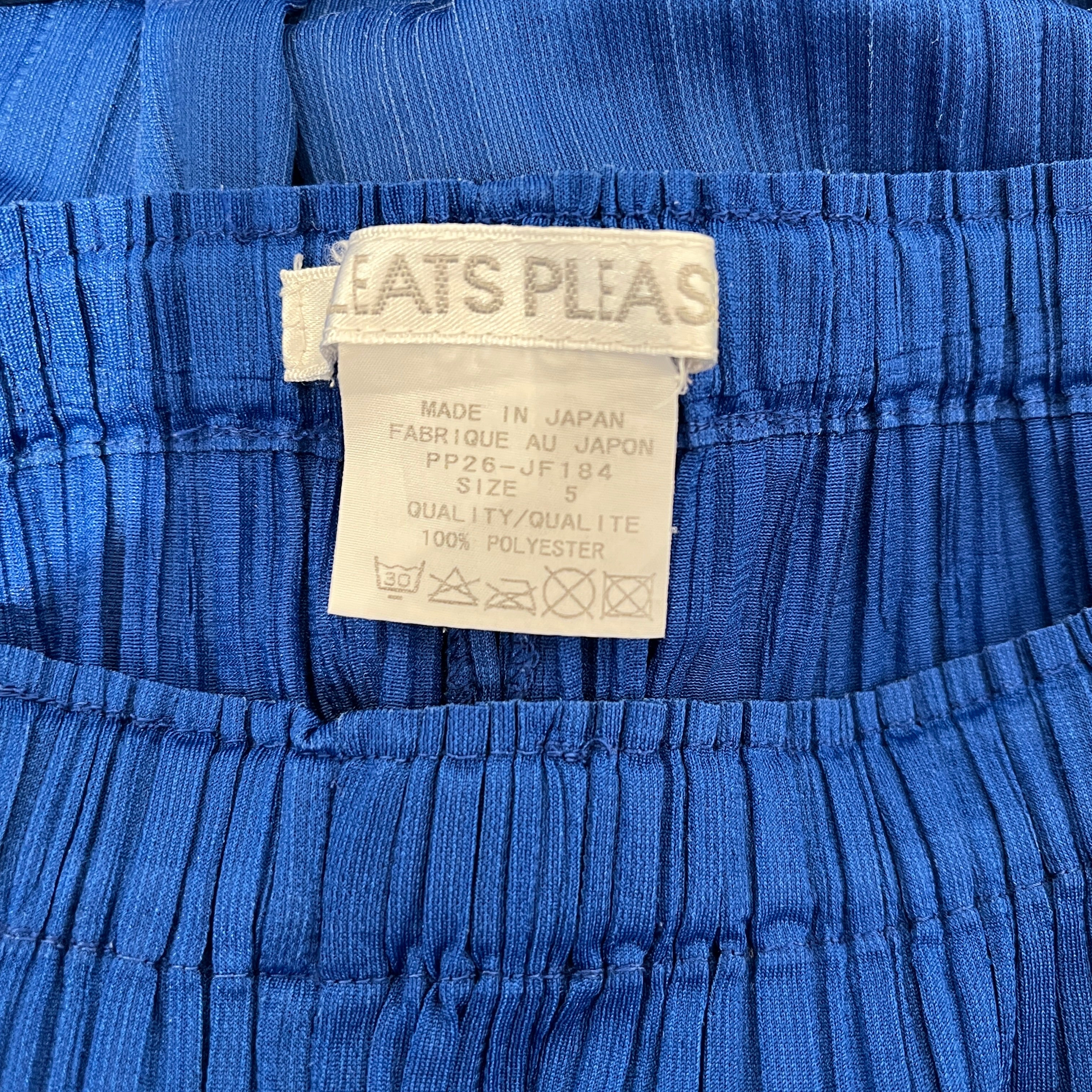 PLEATS PLEASE ISSEY MIYAKE/Bottoms/5/Polyester/BLU/crop taper