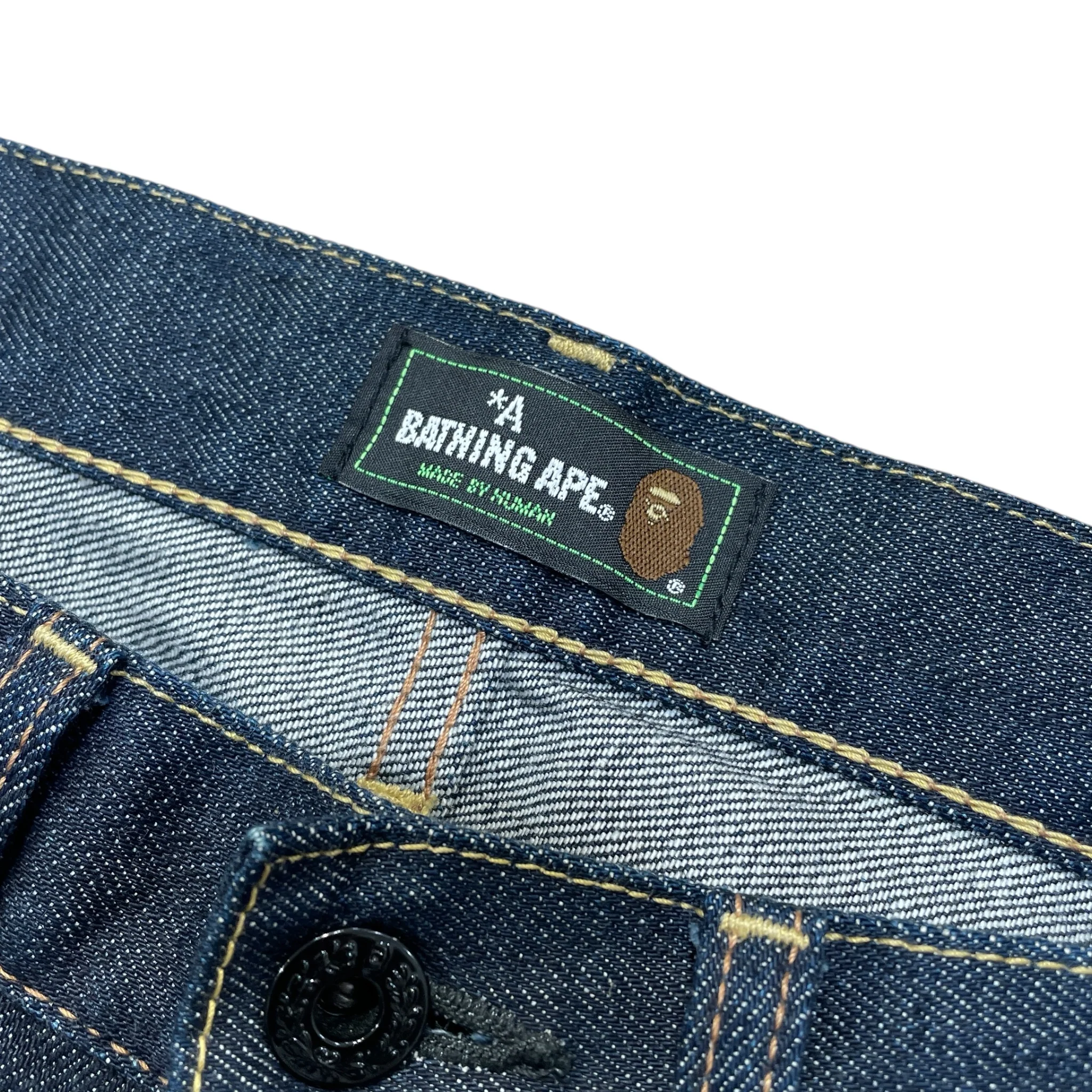 A BATHING APE/Pants/L/Cotton/NVY/Graphic/