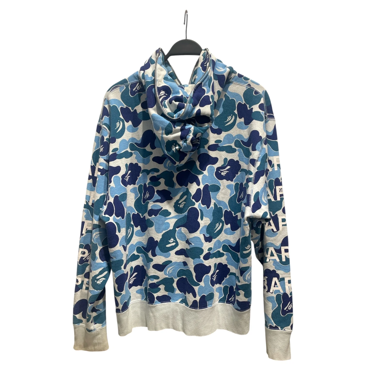 A BATHING APE/Zip Up Hoodie/L/Camouflage/Cotton/BLU/ABC Blue Camo Full Zip